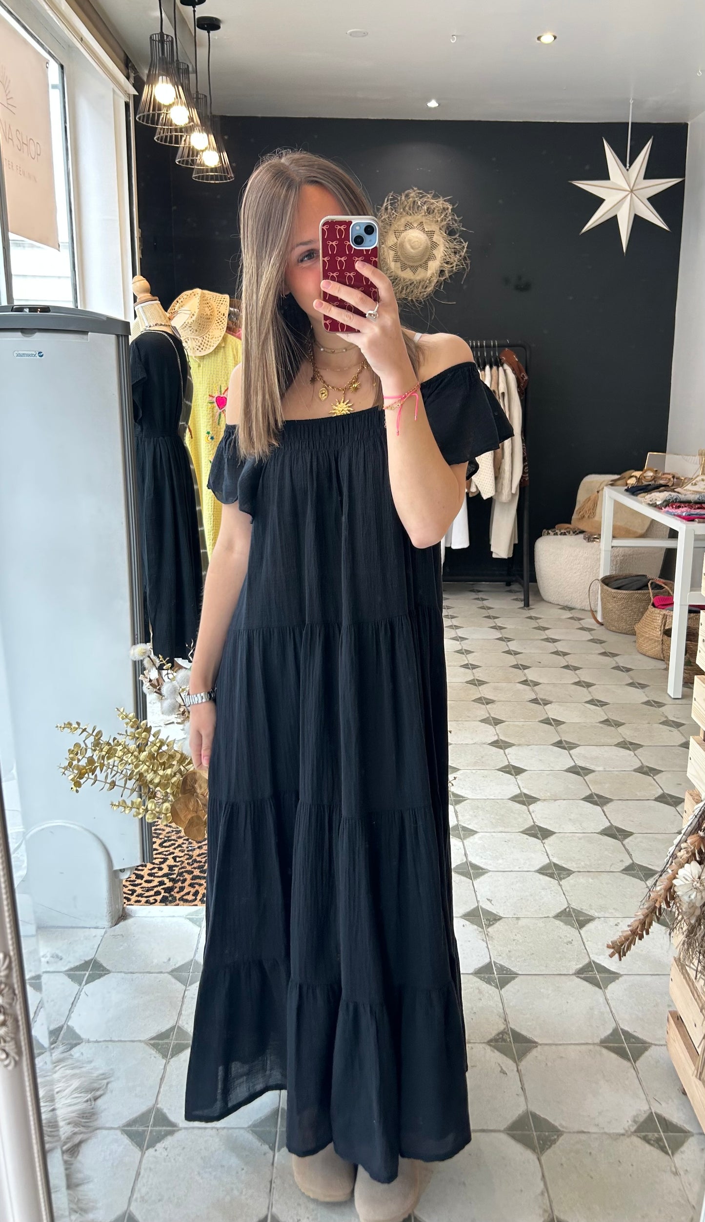 Robe Joséphine noire - Johanna Paris