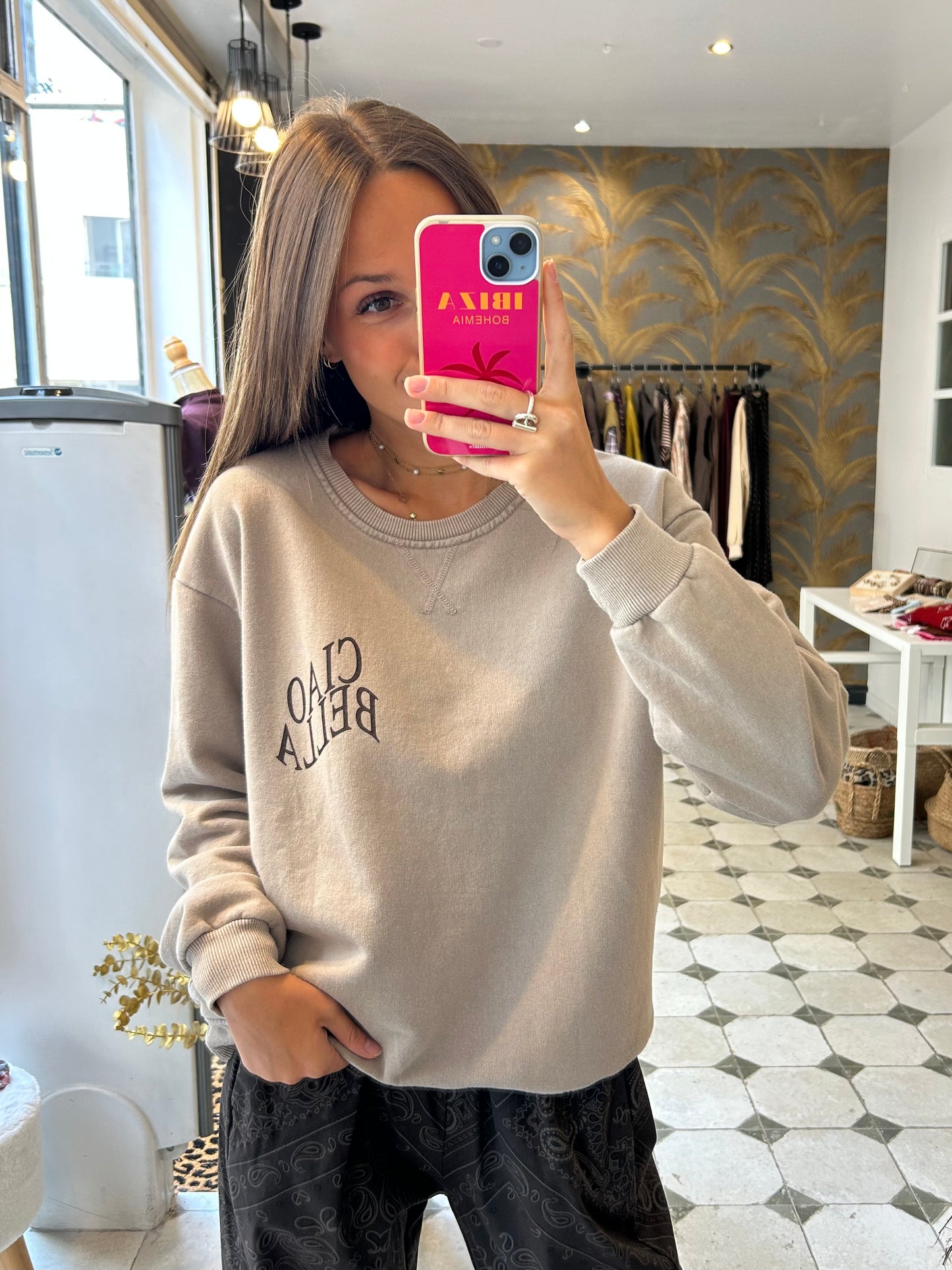 Sweat Ciao Bella beige - Johanna Paris