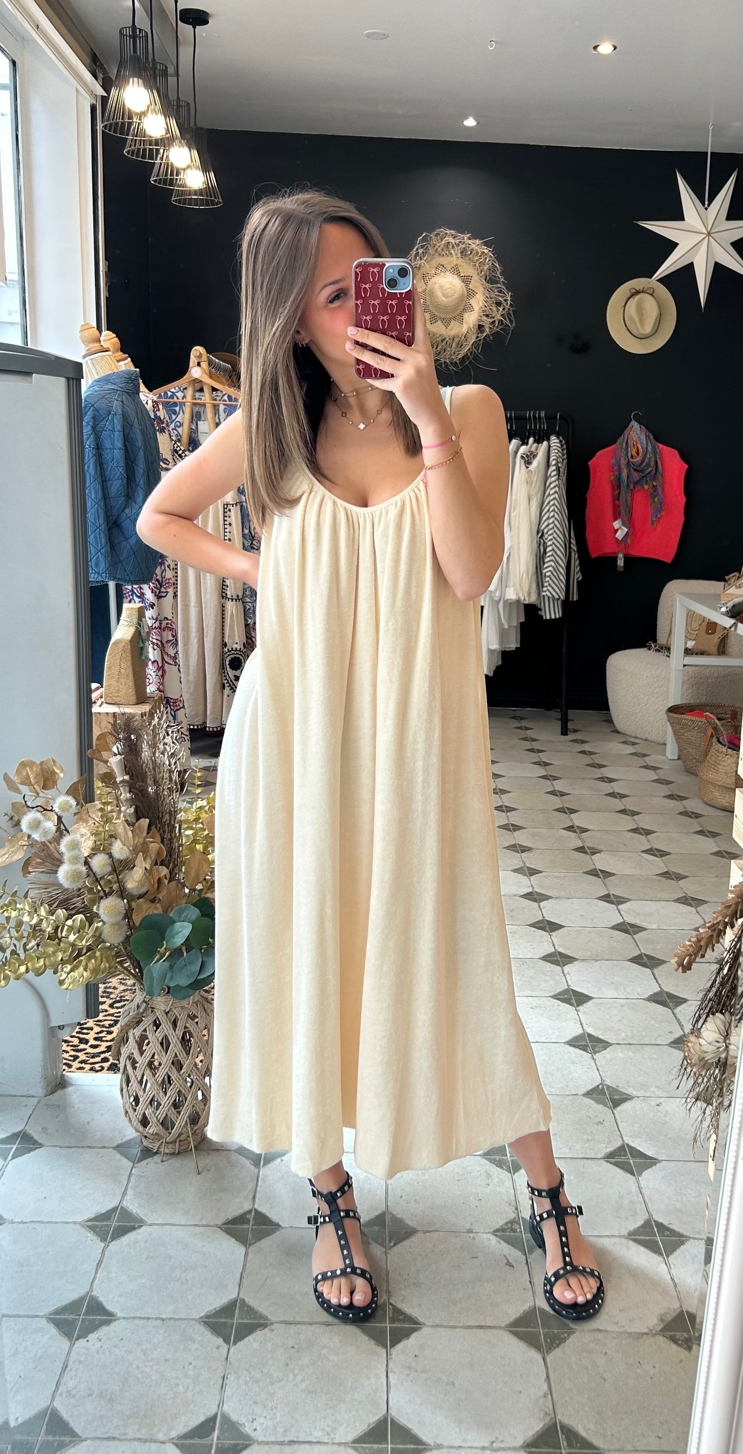 Robe en éponge Clothilde écrue - Johanna Paris