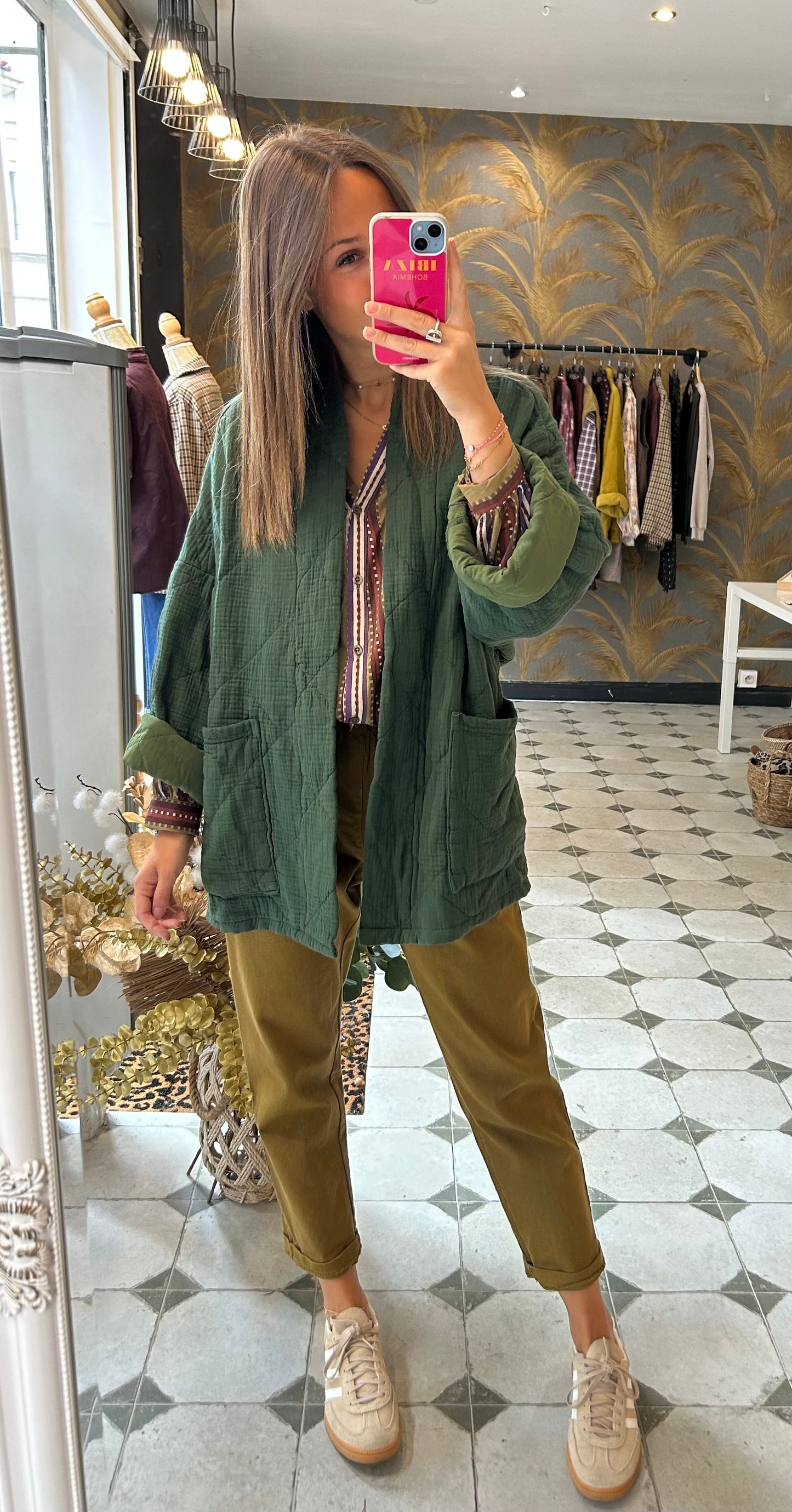 Veste Chloé verte - Johanna Paris