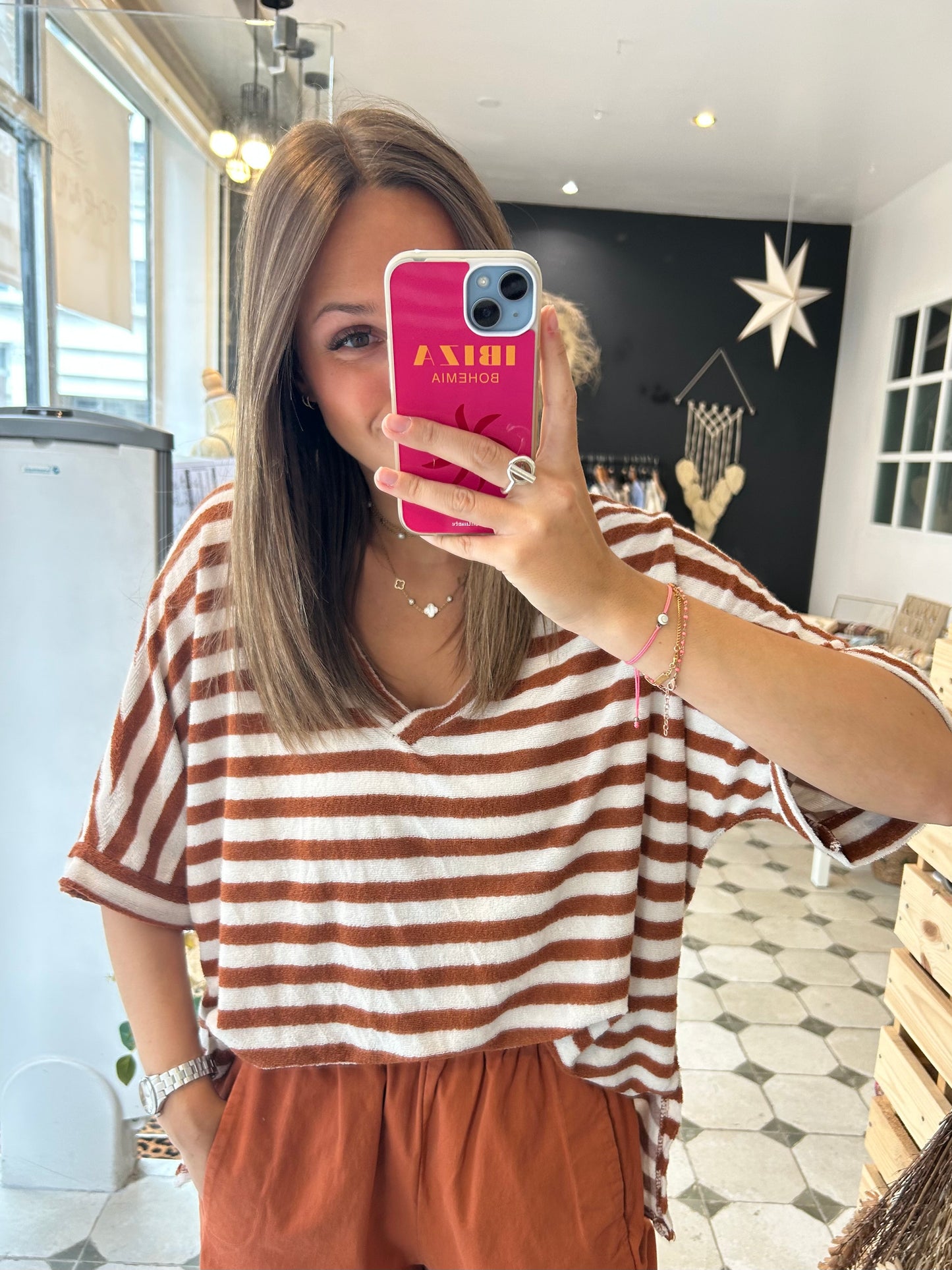 T-Shirt en éponge terracotta - Johanna Paris