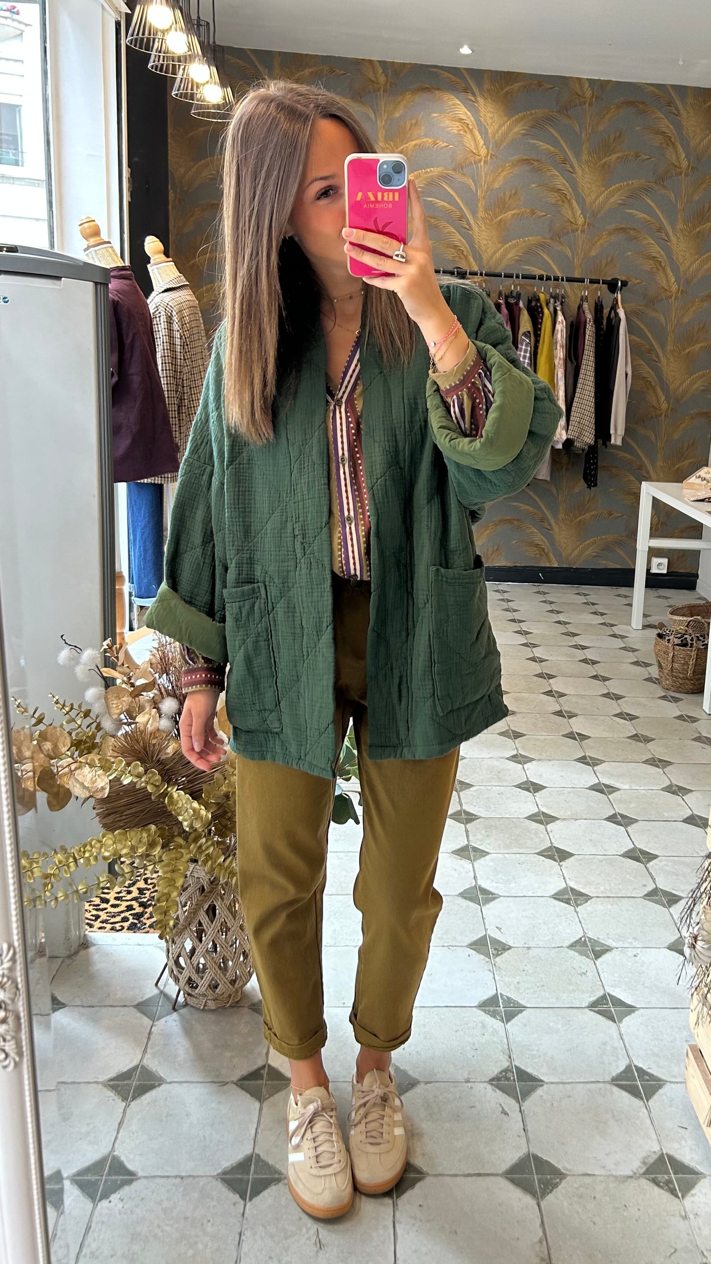Veste Chloé verte - Johanna Paris