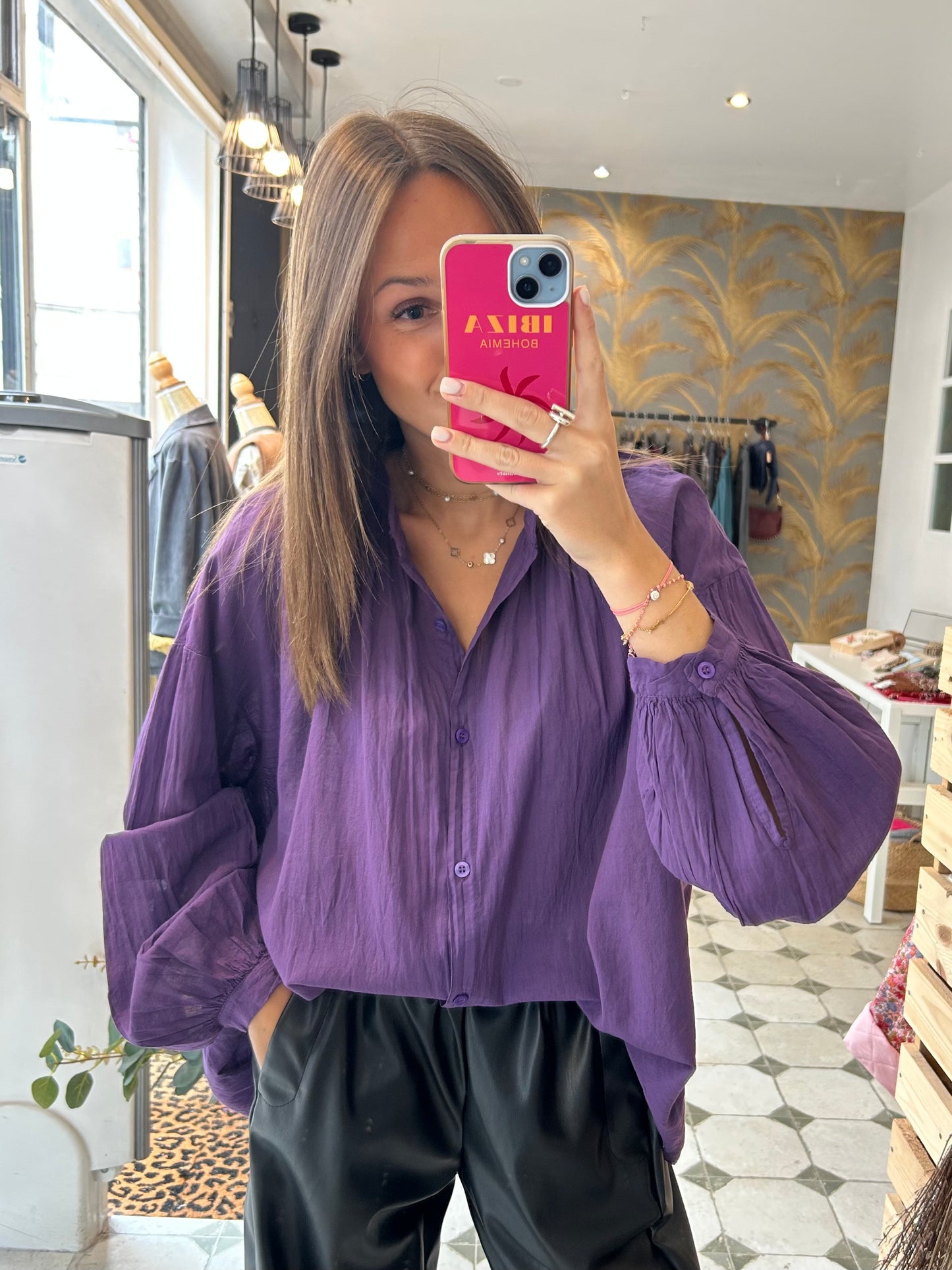 Chemise Clémentine violette - Johanna Paris