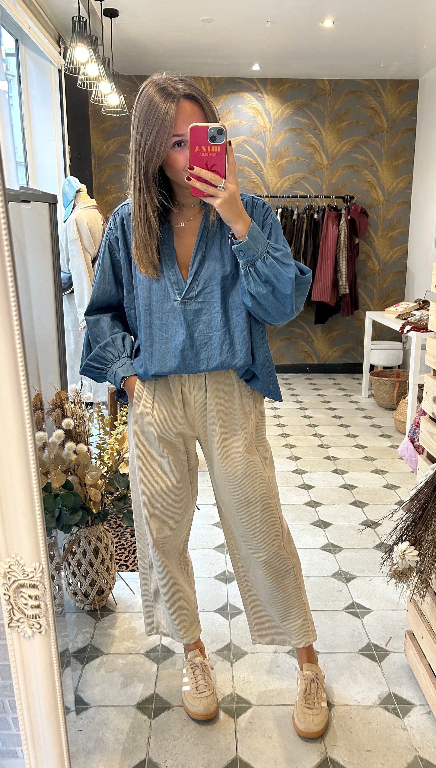 Pantalon Magique en velours grosses côtes écru - Johanna Paris