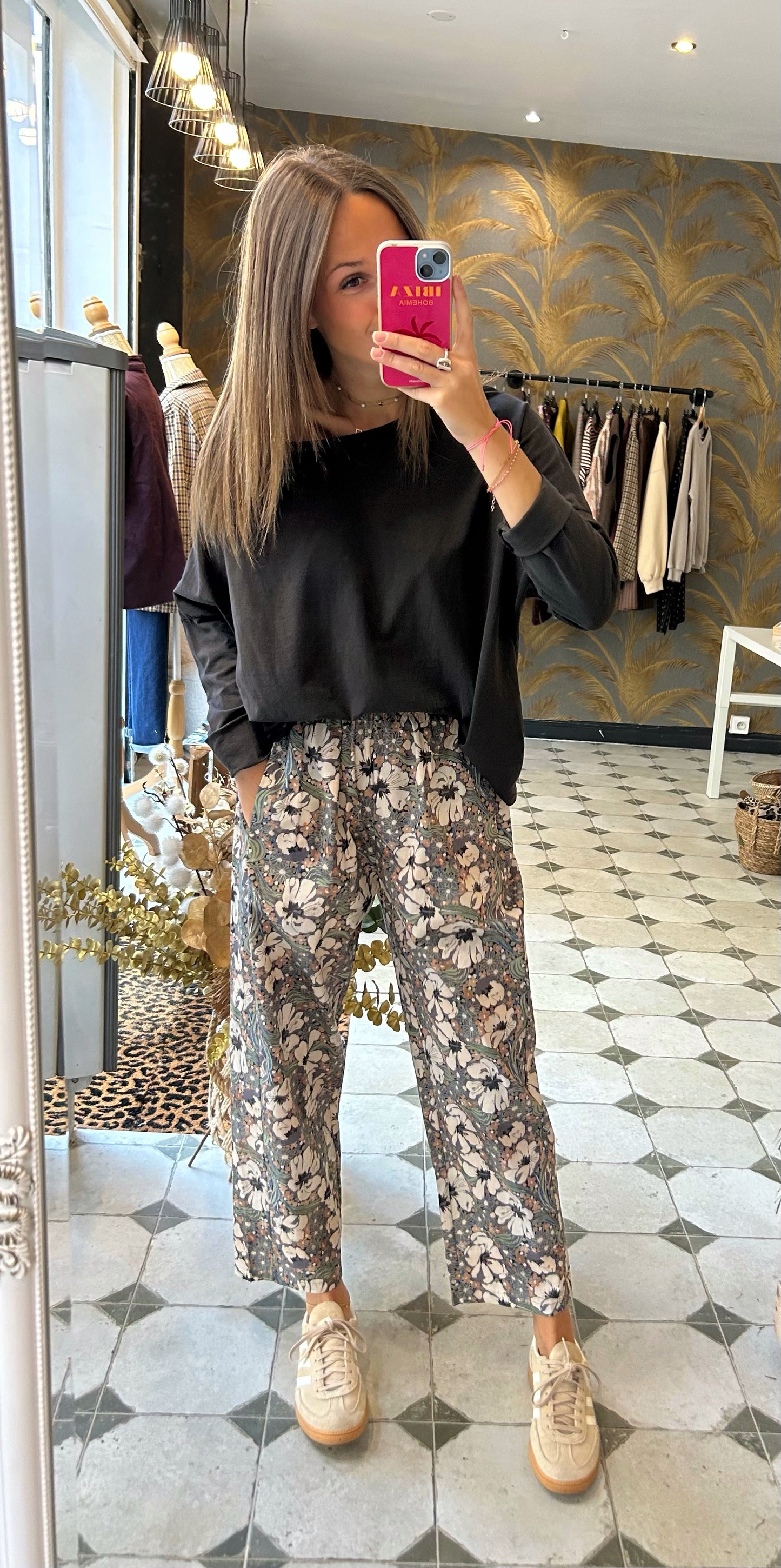 T-Shirt Col Bateau chocolat - Johanna Paris