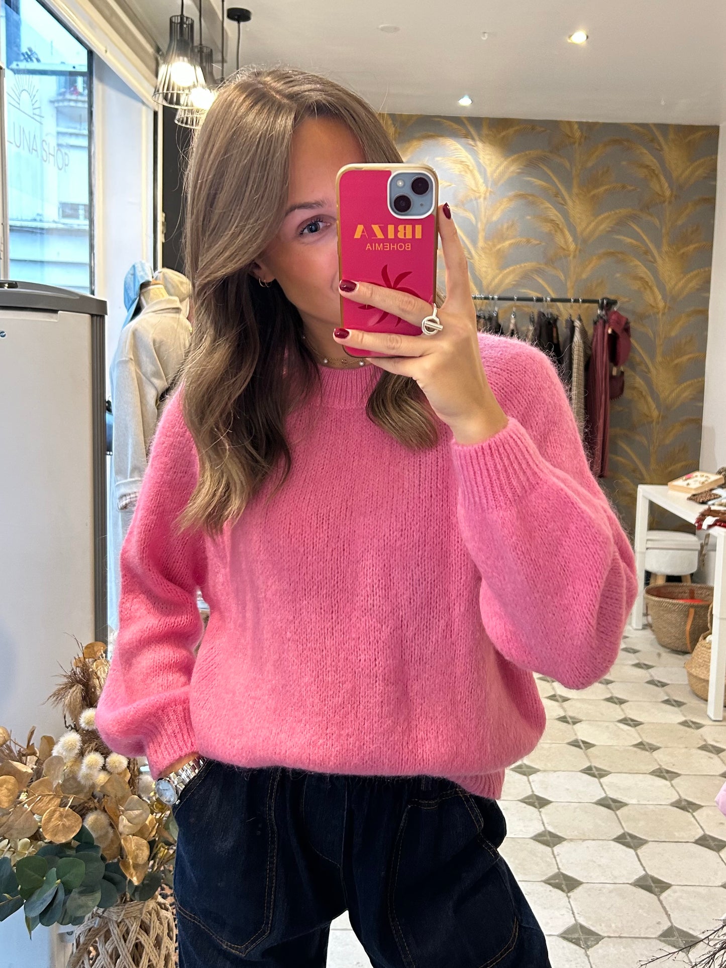 Pull Alma rose bonbon