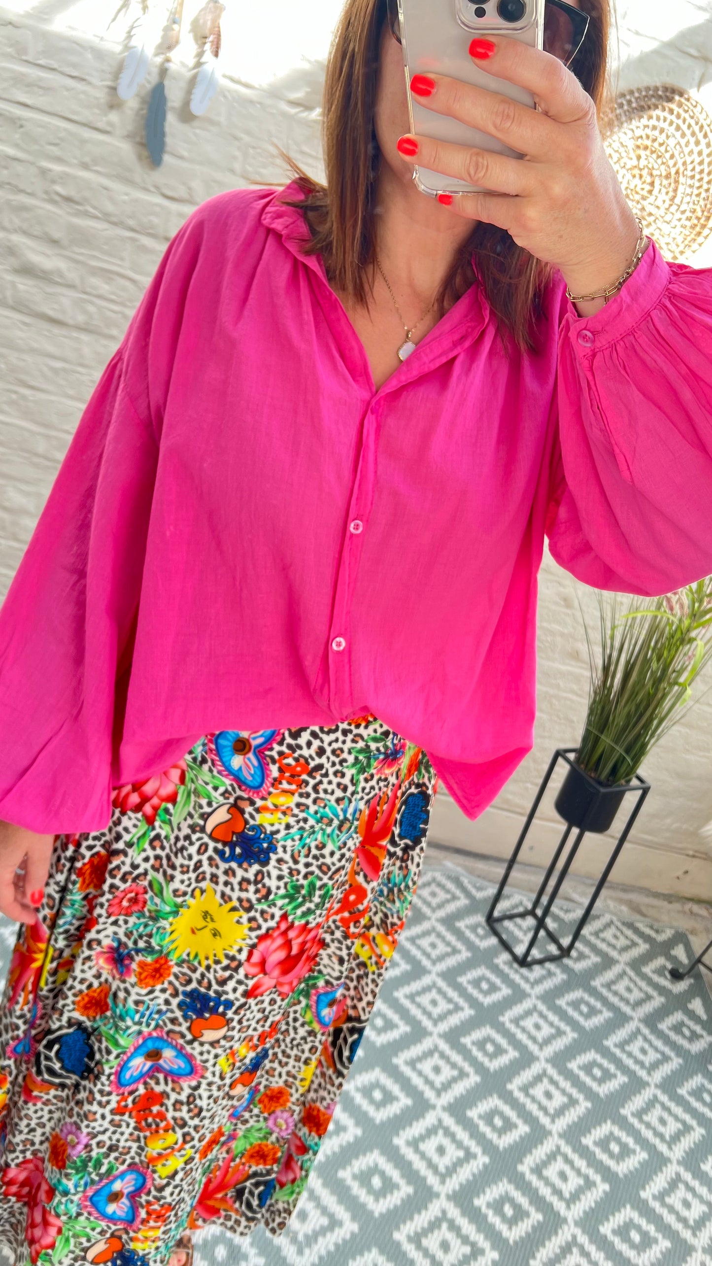 Chemise Clémentine fuschia Johanna Paris