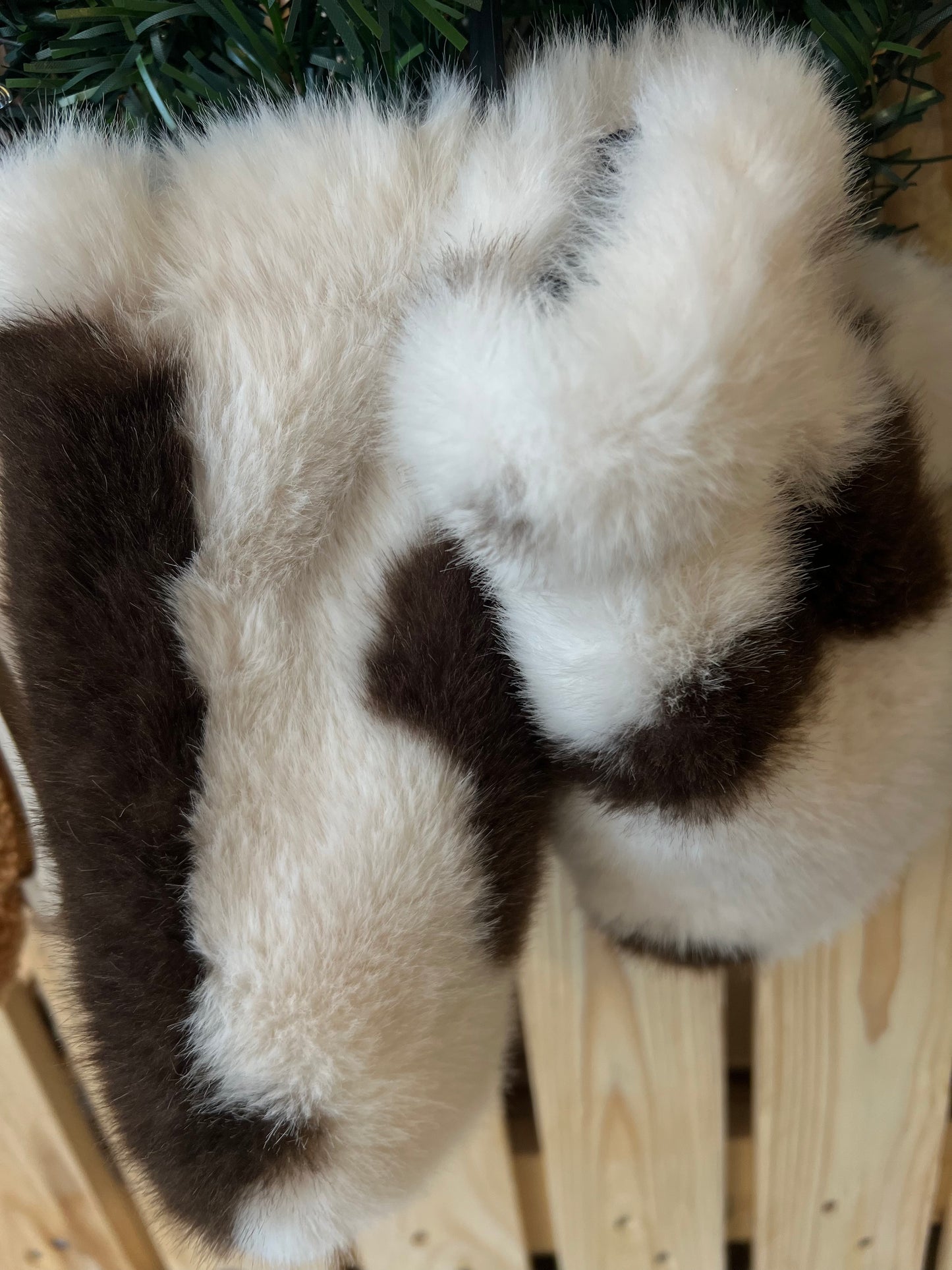 Moufles imprimé vache