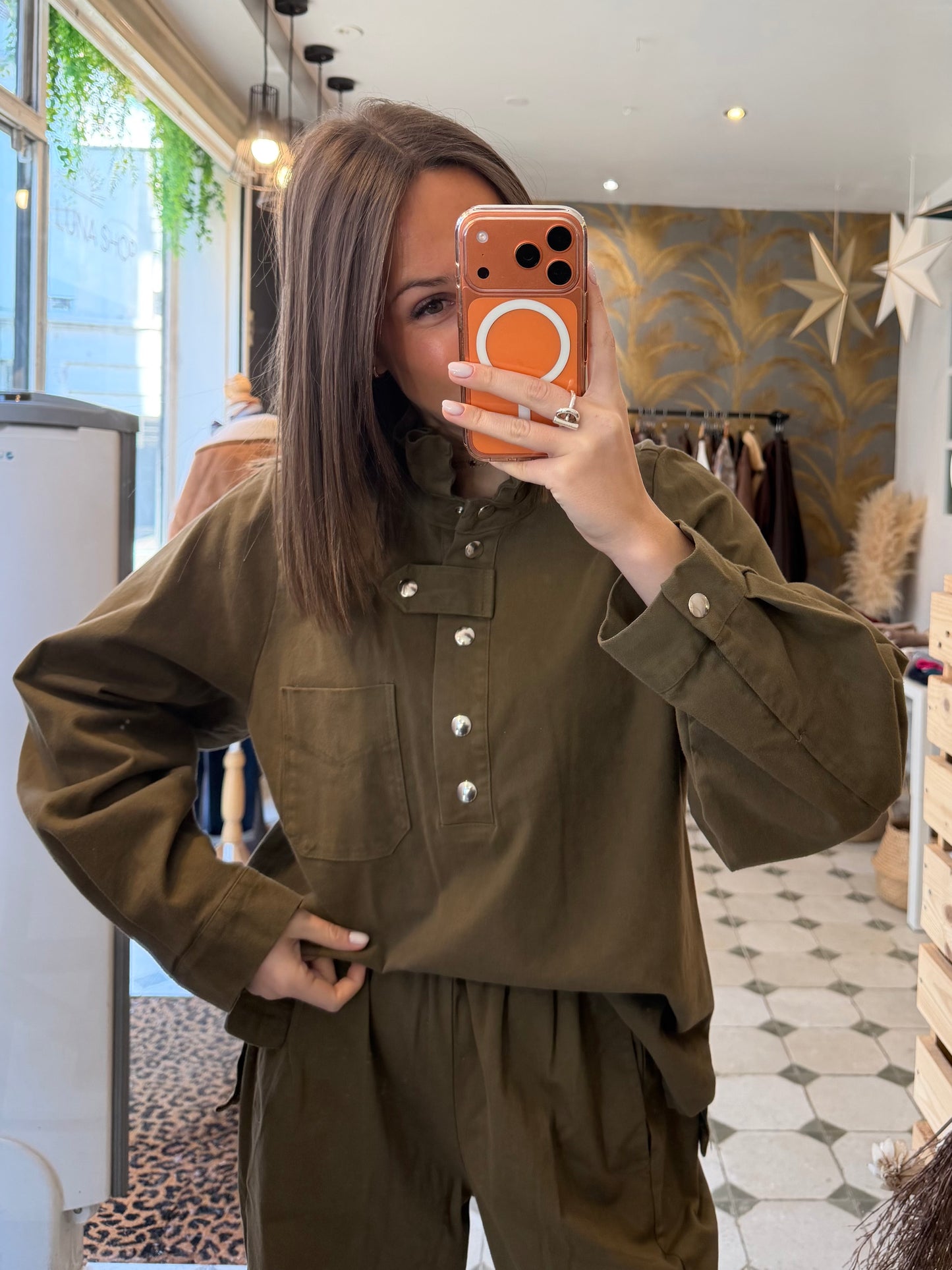 Blouse Éliane kaki - Johanna Paris