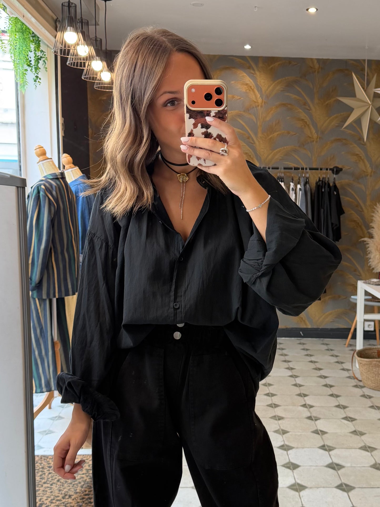 Chemise Clémentine noire - Johanna Paris