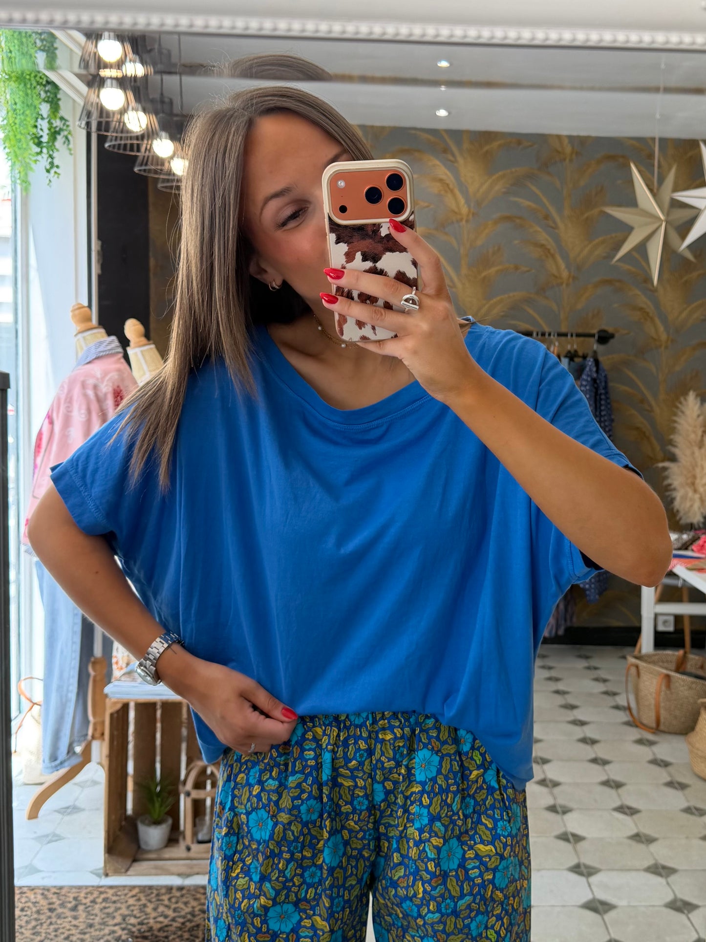 T-Shirt bleu royal - Johanna Paris