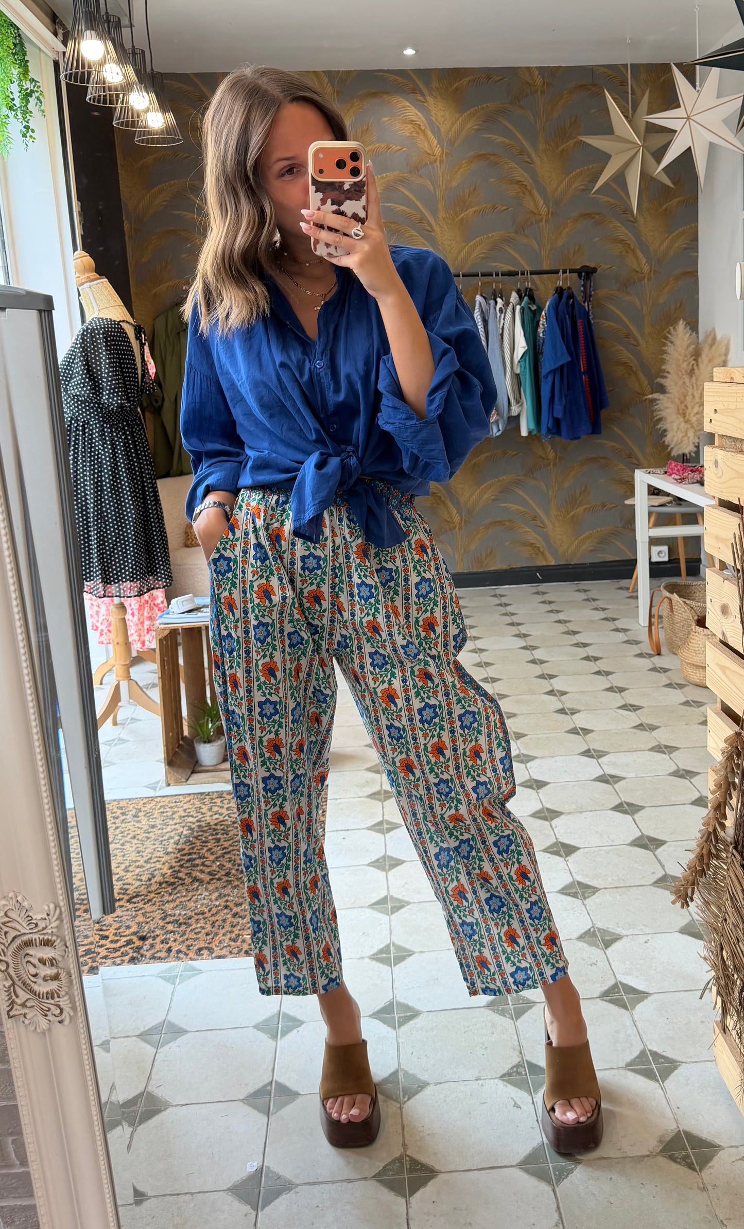 Chemise Clémentine bleu électrique - Johanna Paris