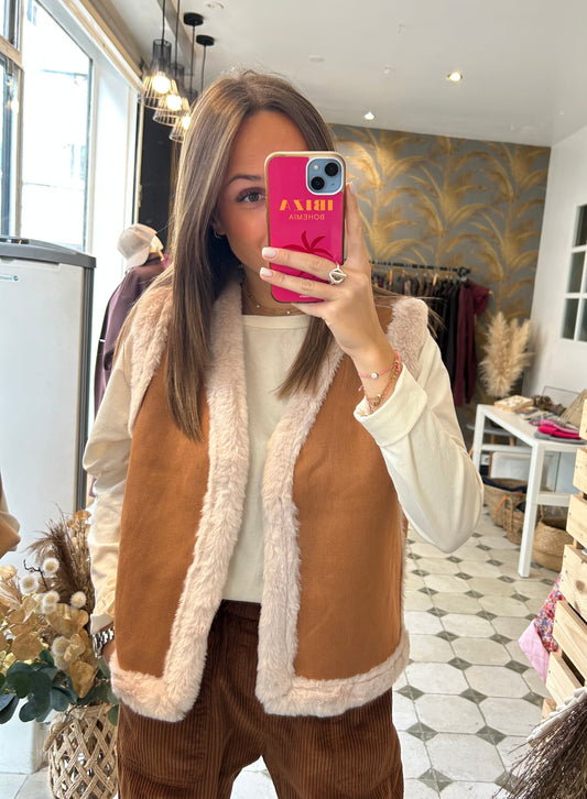 Gilet Raphaël camel