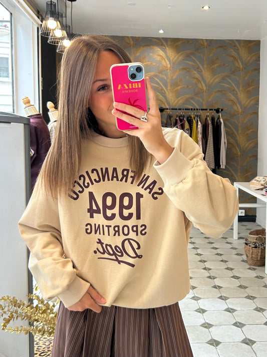Sweat San Francisco beige - Johanna Paris