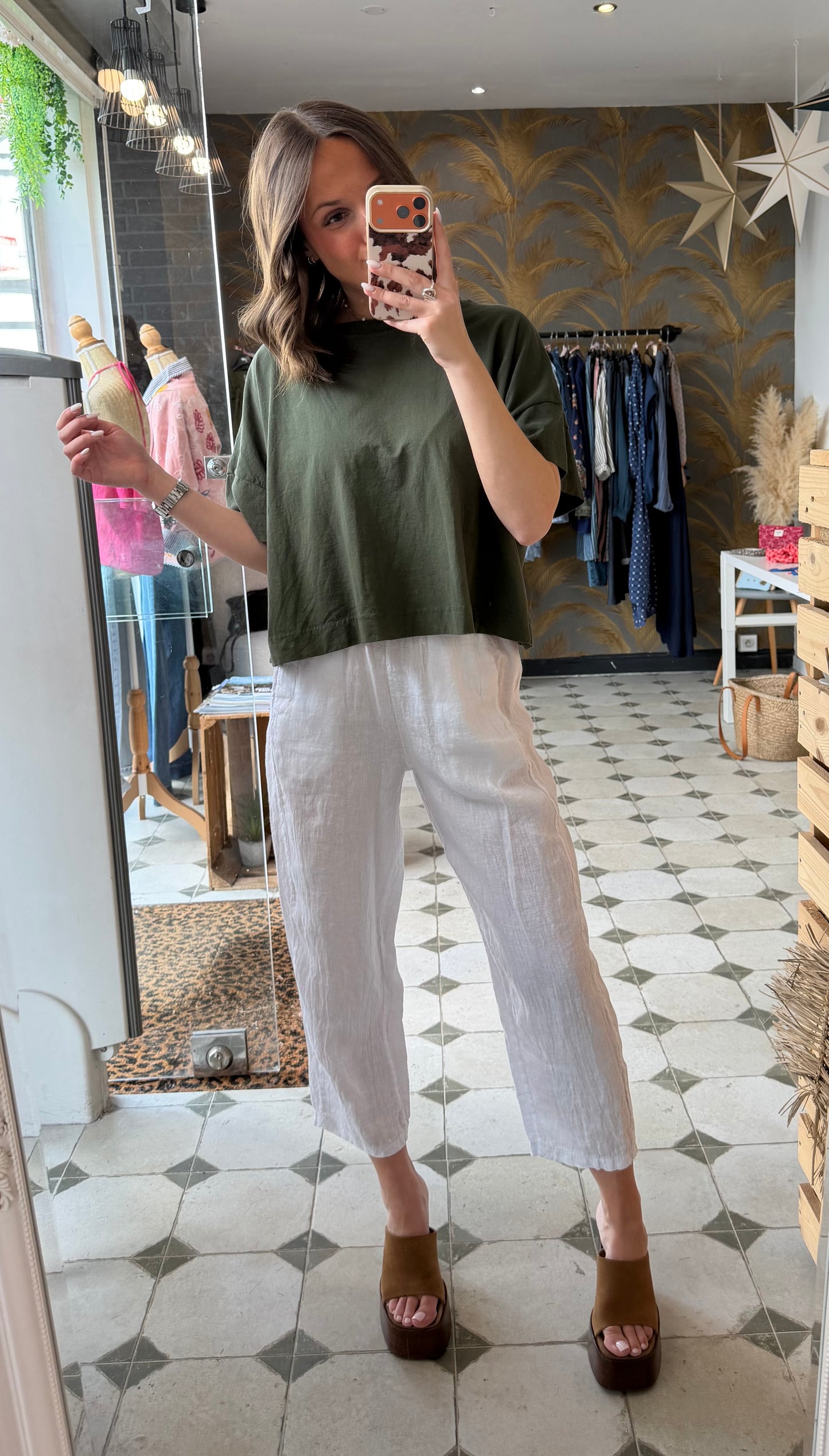 Pantalon Magique en lin blanc  - Johanna Paris