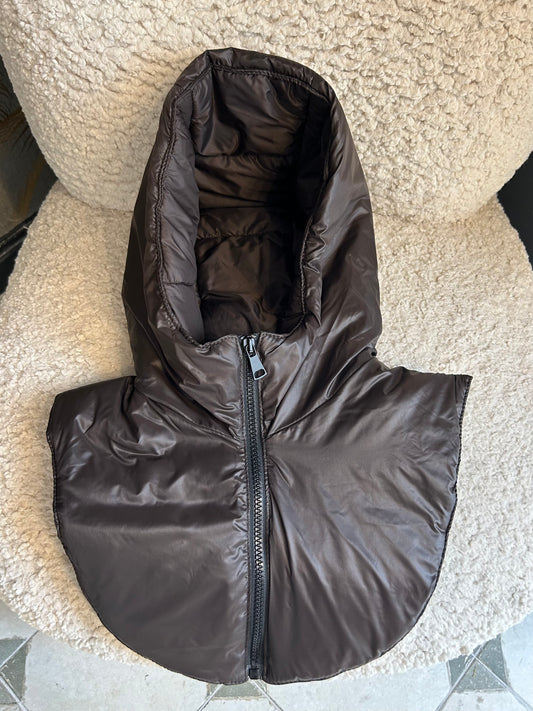 Capuche amovible chocolat - Johanna Paris