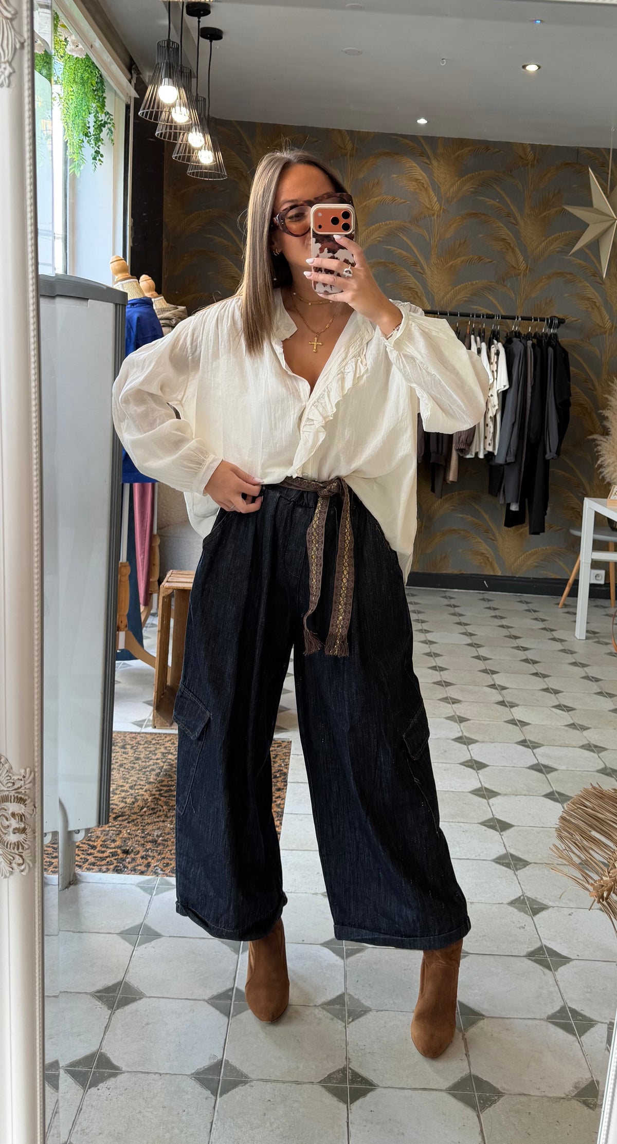 Pantalon Magique 2 cargo en jean  - Johanna Paris