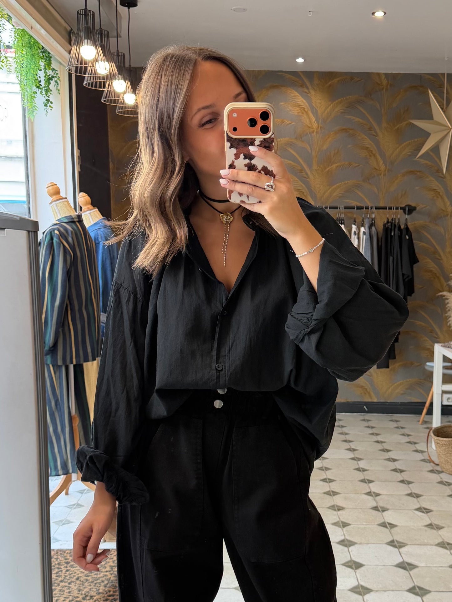 Chemise Clémentine noire - Johanna Paris