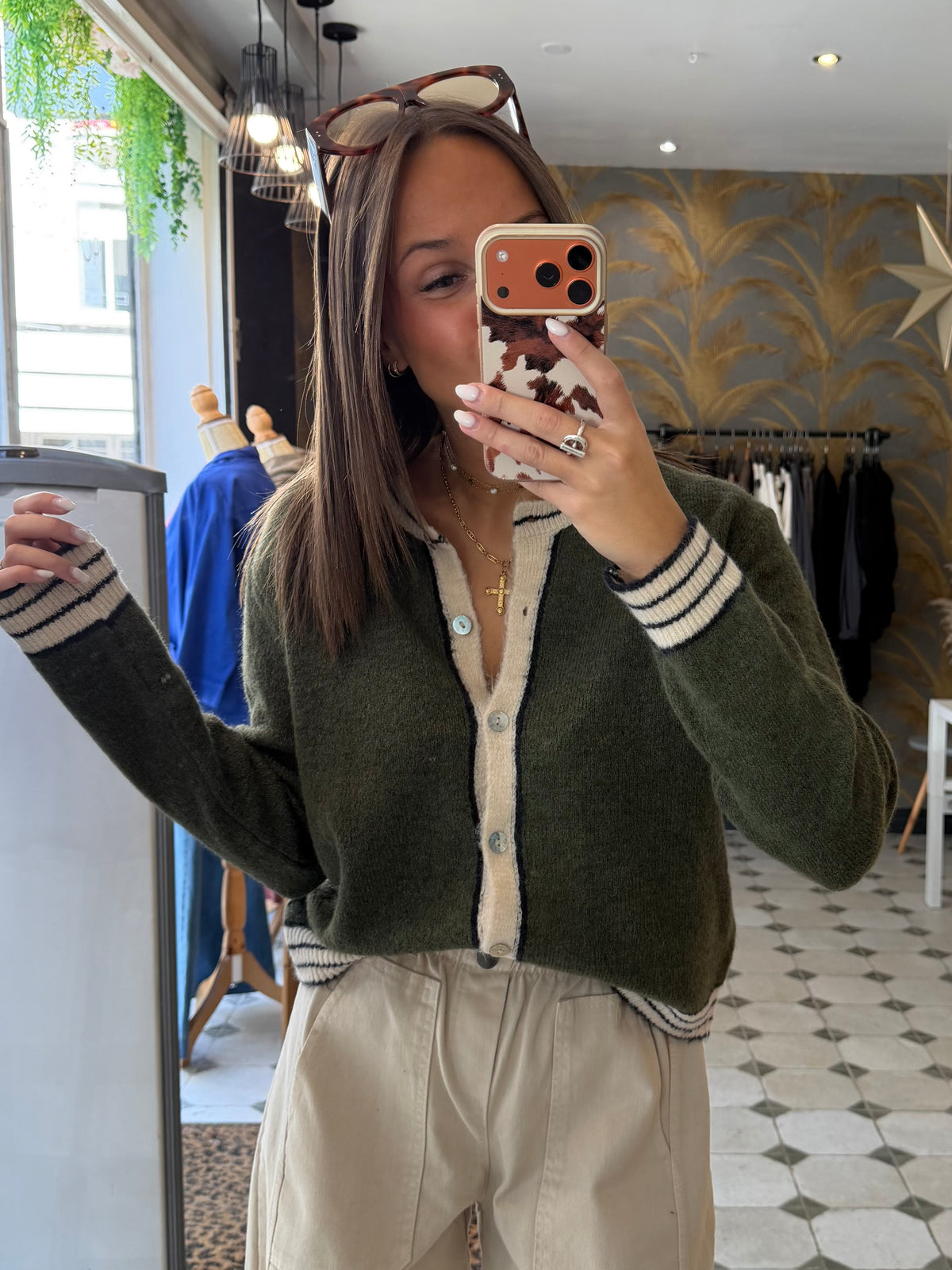 Gilet en laine kaki - Johanna Paris
