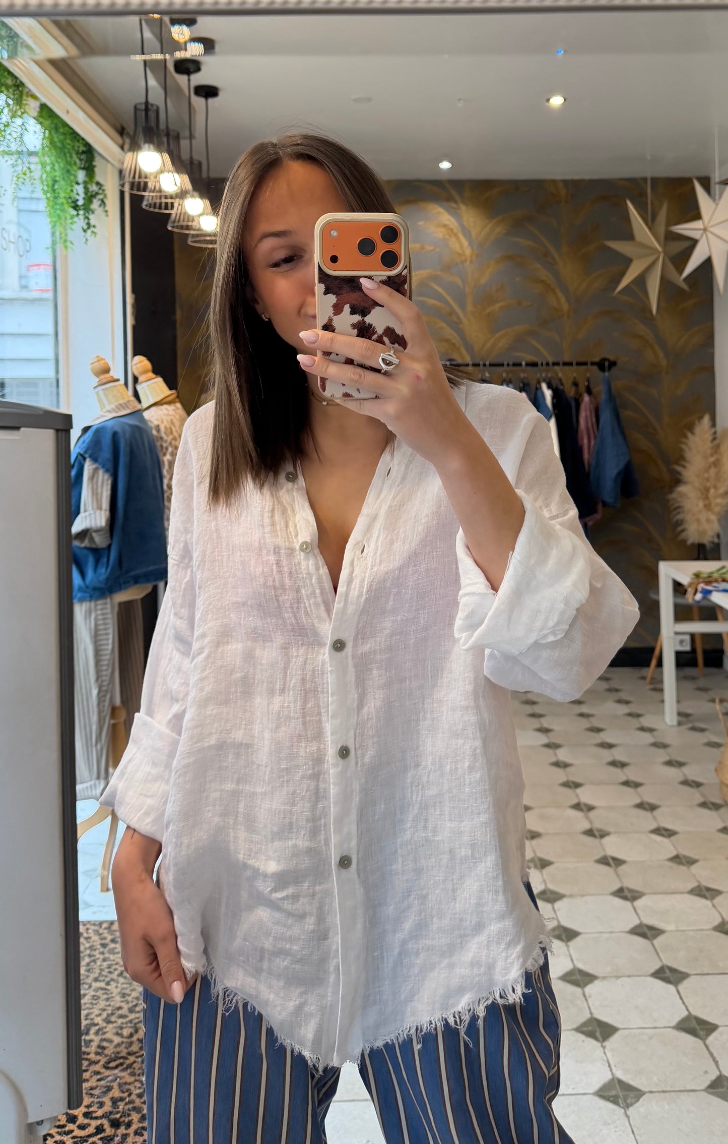 Chemise Lino blanche - Johanna Paris