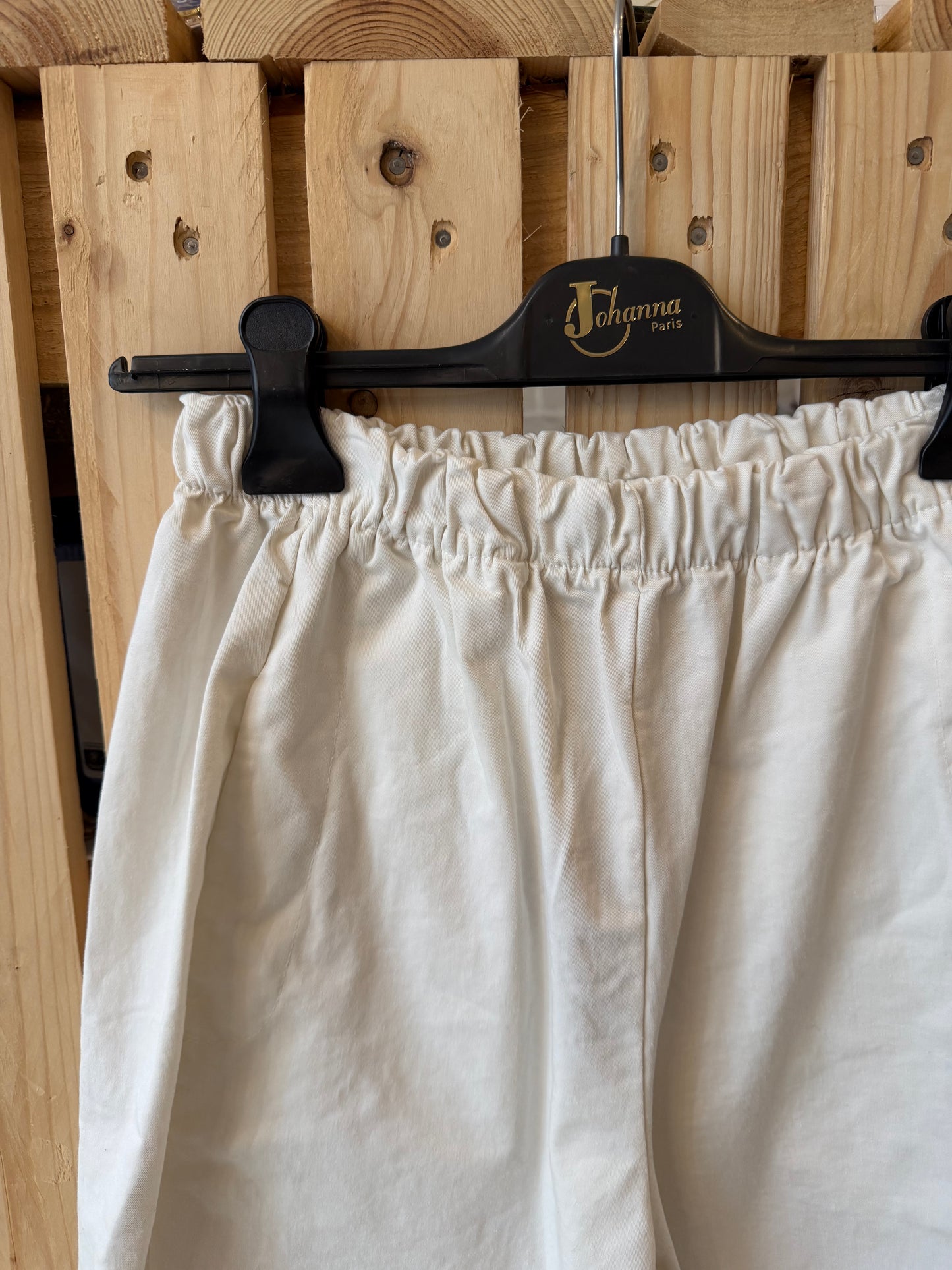 Pantalon Magique en toile blanc - Johanna Paris