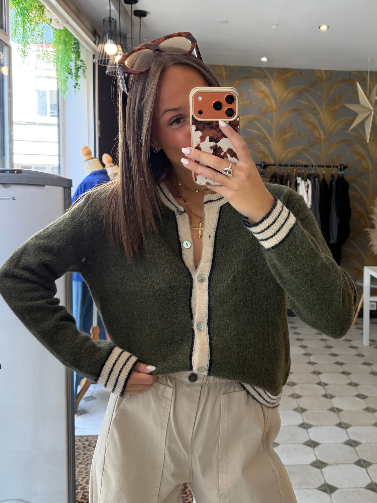 Gilet en laine kaki - Johanna Paris