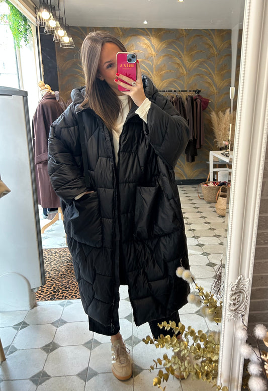 Doudoune Monica oversize noire - Johanna Paris