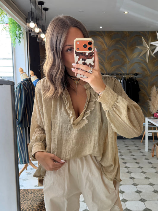 Blouse ML Aria beige - Johanna Paris