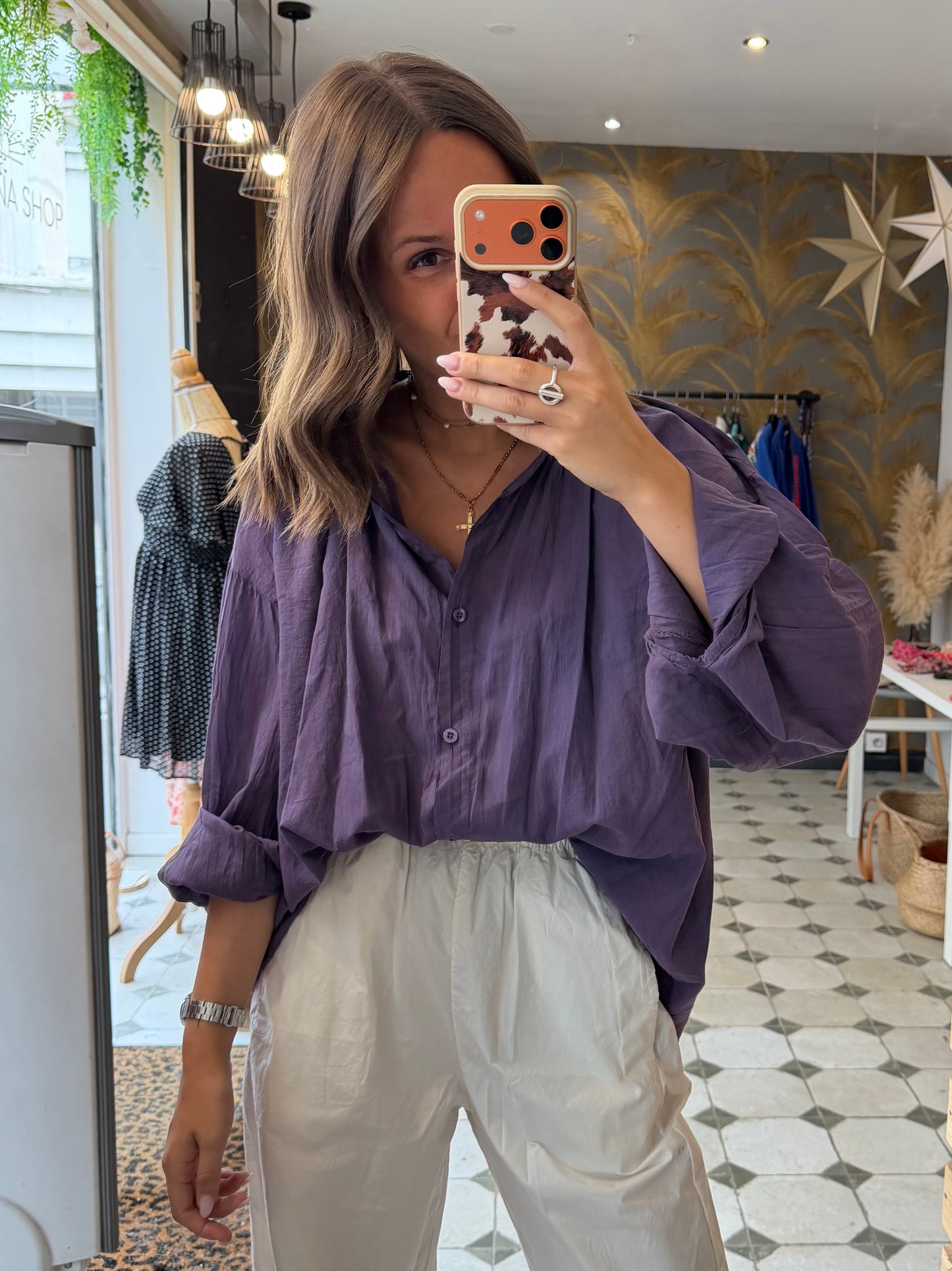 Chemise Clémentine violet - Johanna Paris