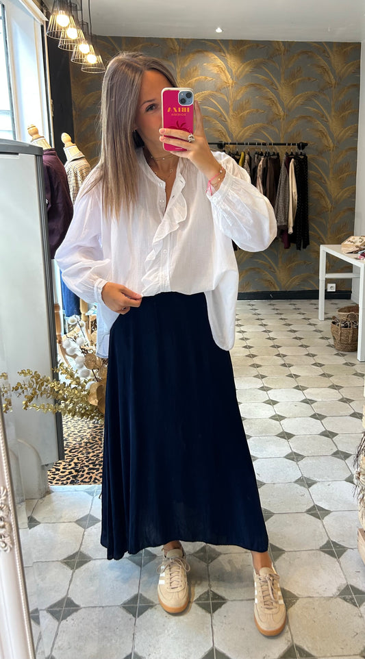 Jupe Montaine bleu marine - Johanna Paris