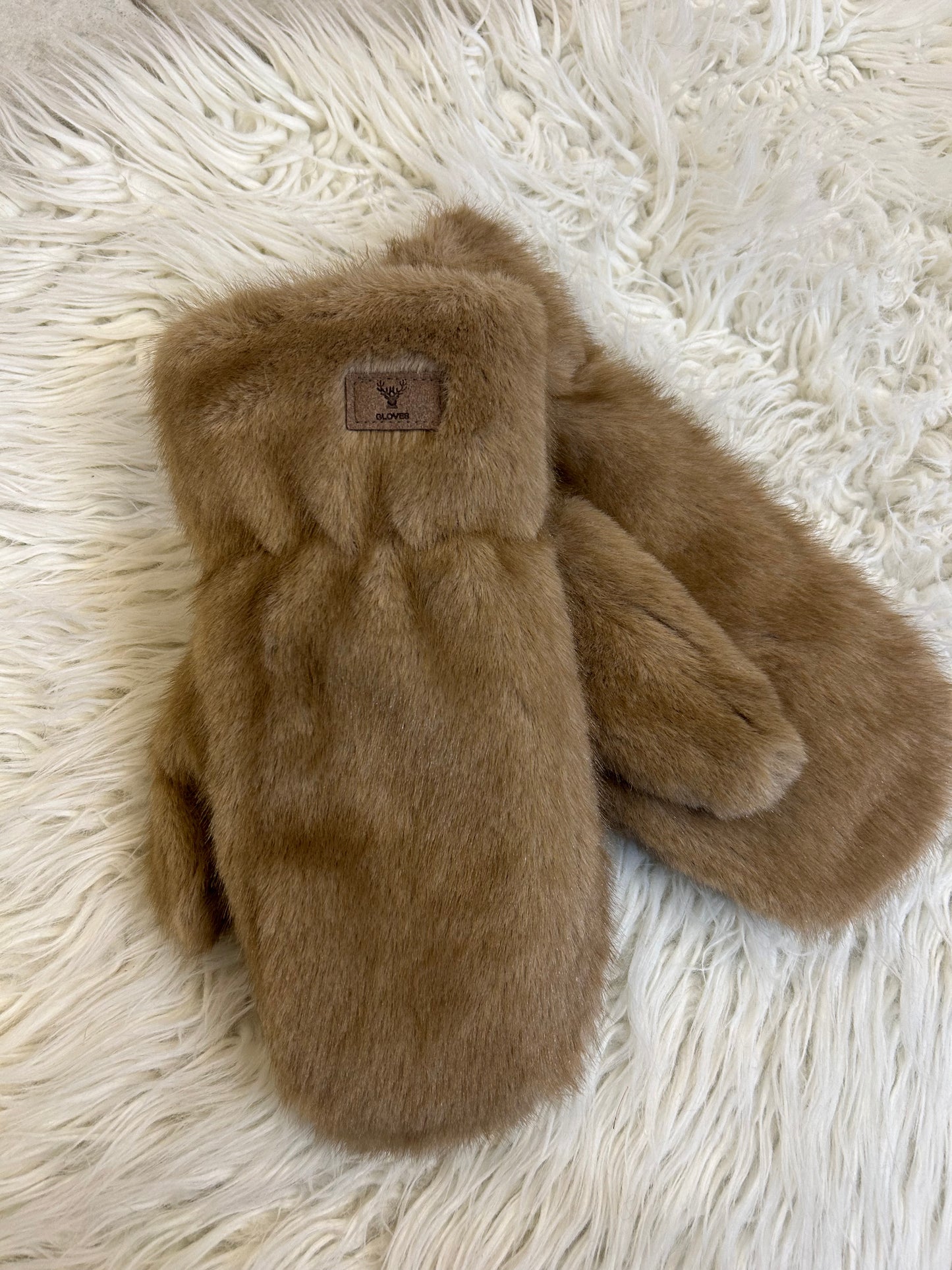 Moufles en fourrure - camel