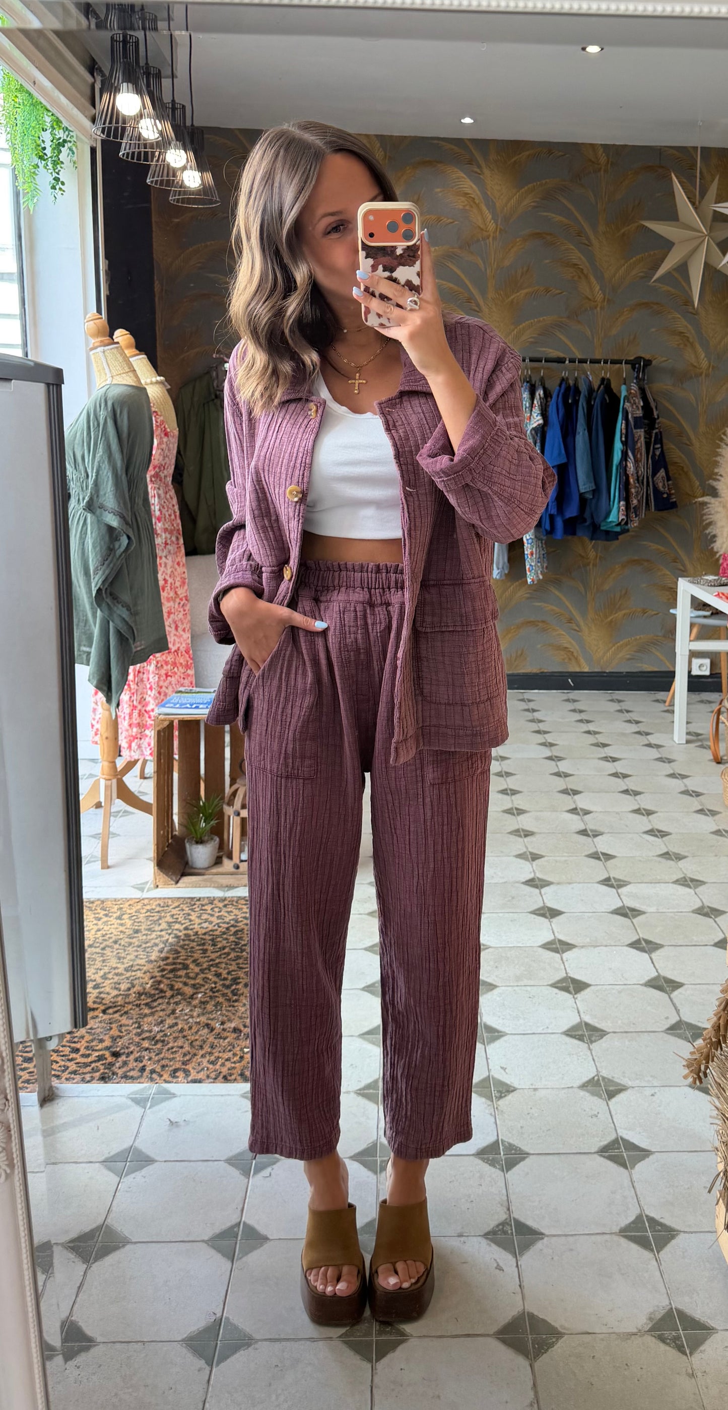 Pantalon Hazel prune - Johanna Paris