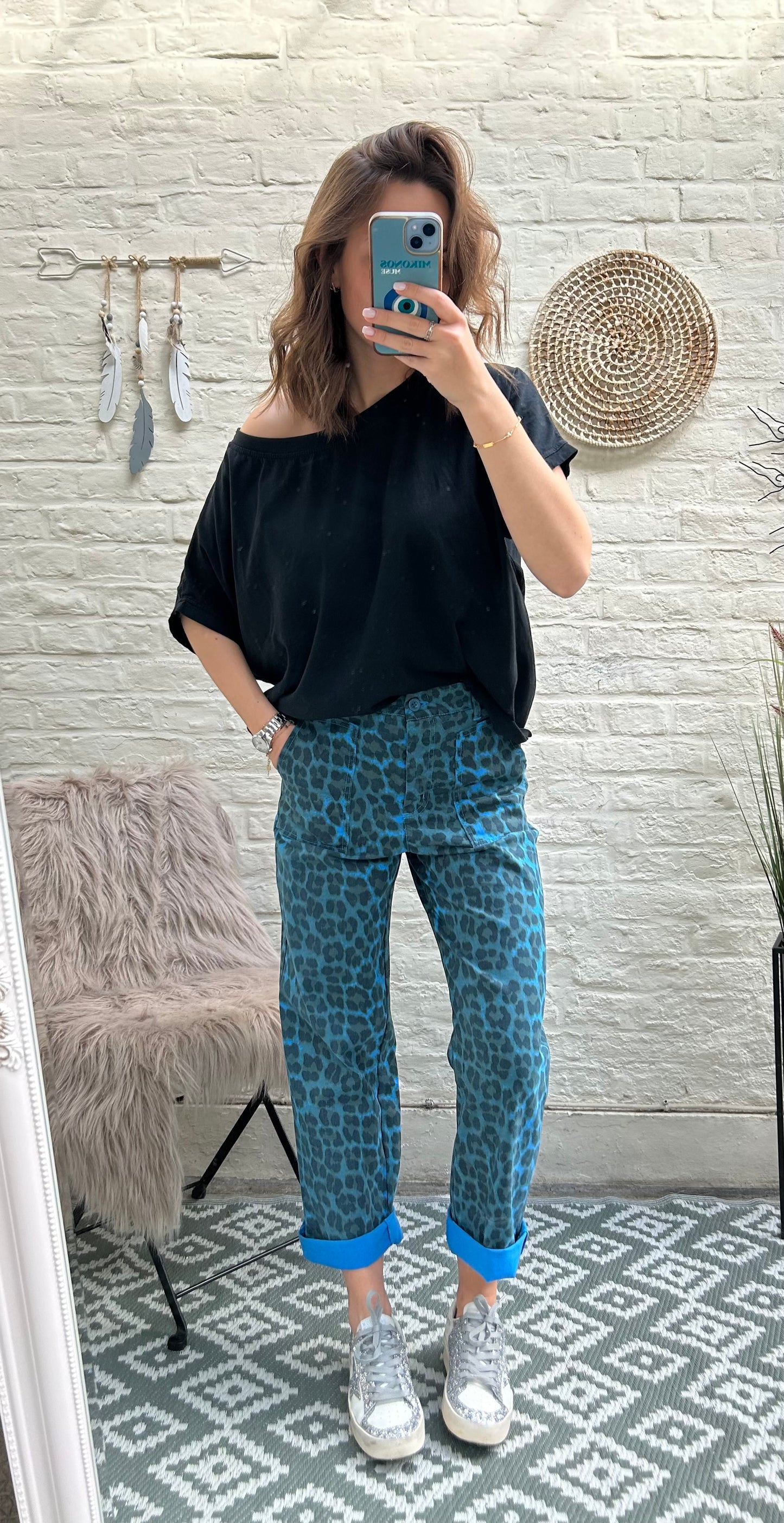 Pantalon en toile léopard- Johanna Paris