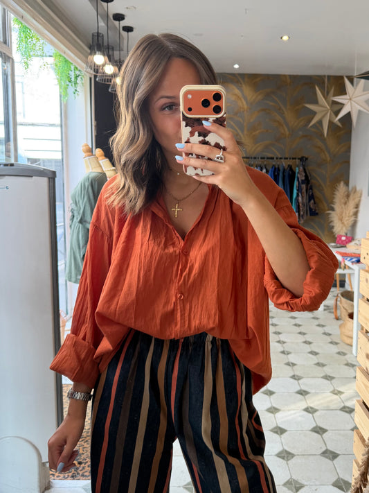Chemise Clémentine terracotta - Johanna Paris