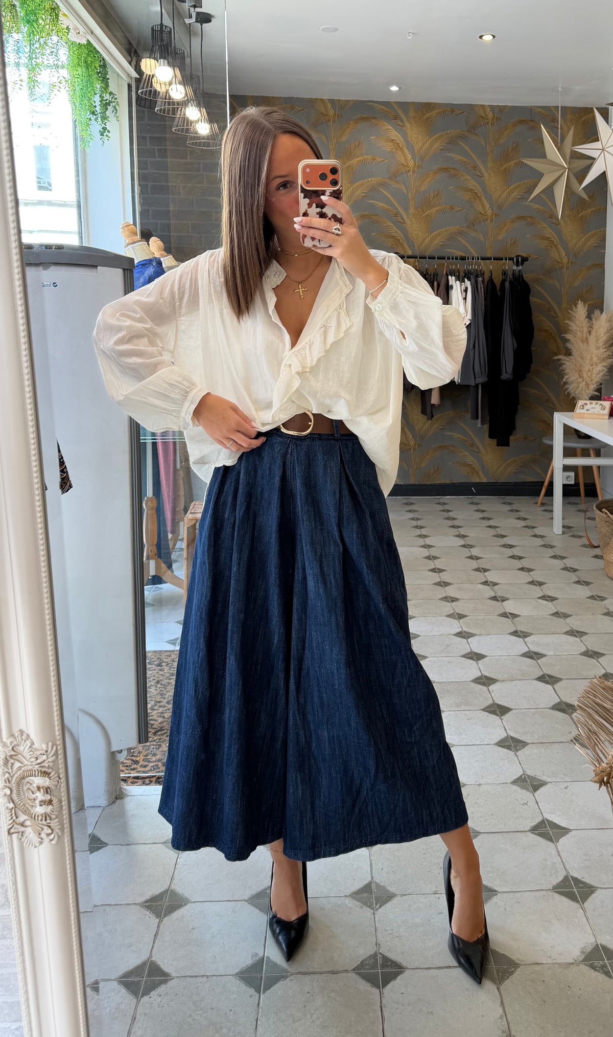 Jupe-culotte en jean  - Johanna Paris
