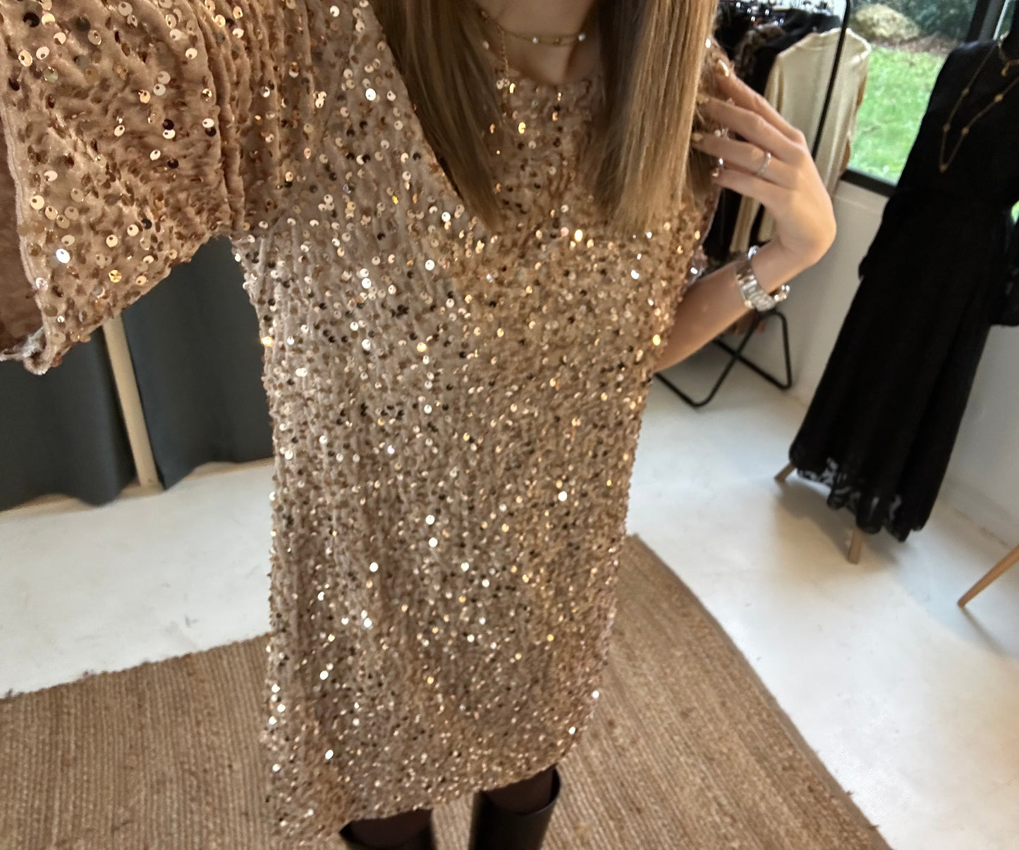 Robe en sequins