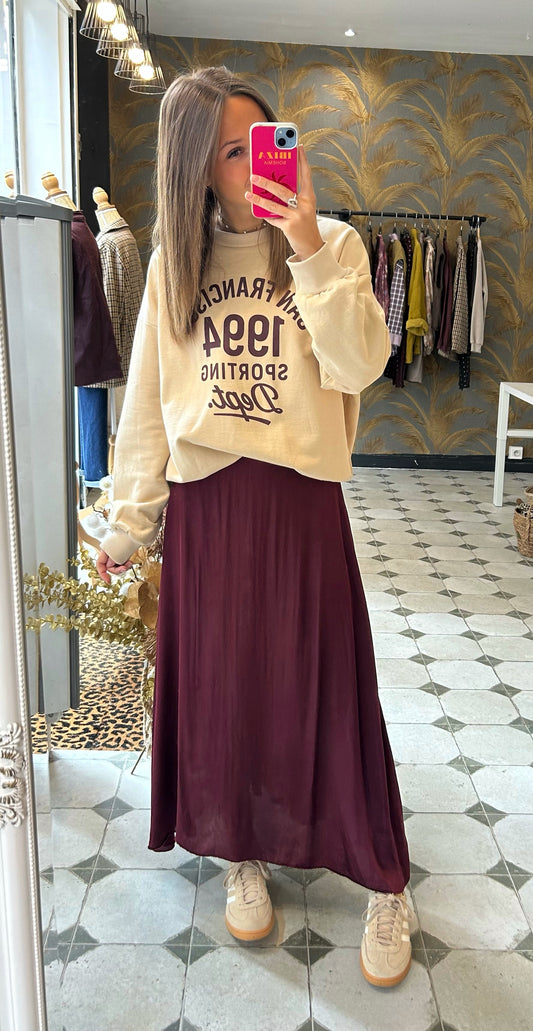 Jupe Montaine bordeaux - Johanna Paris