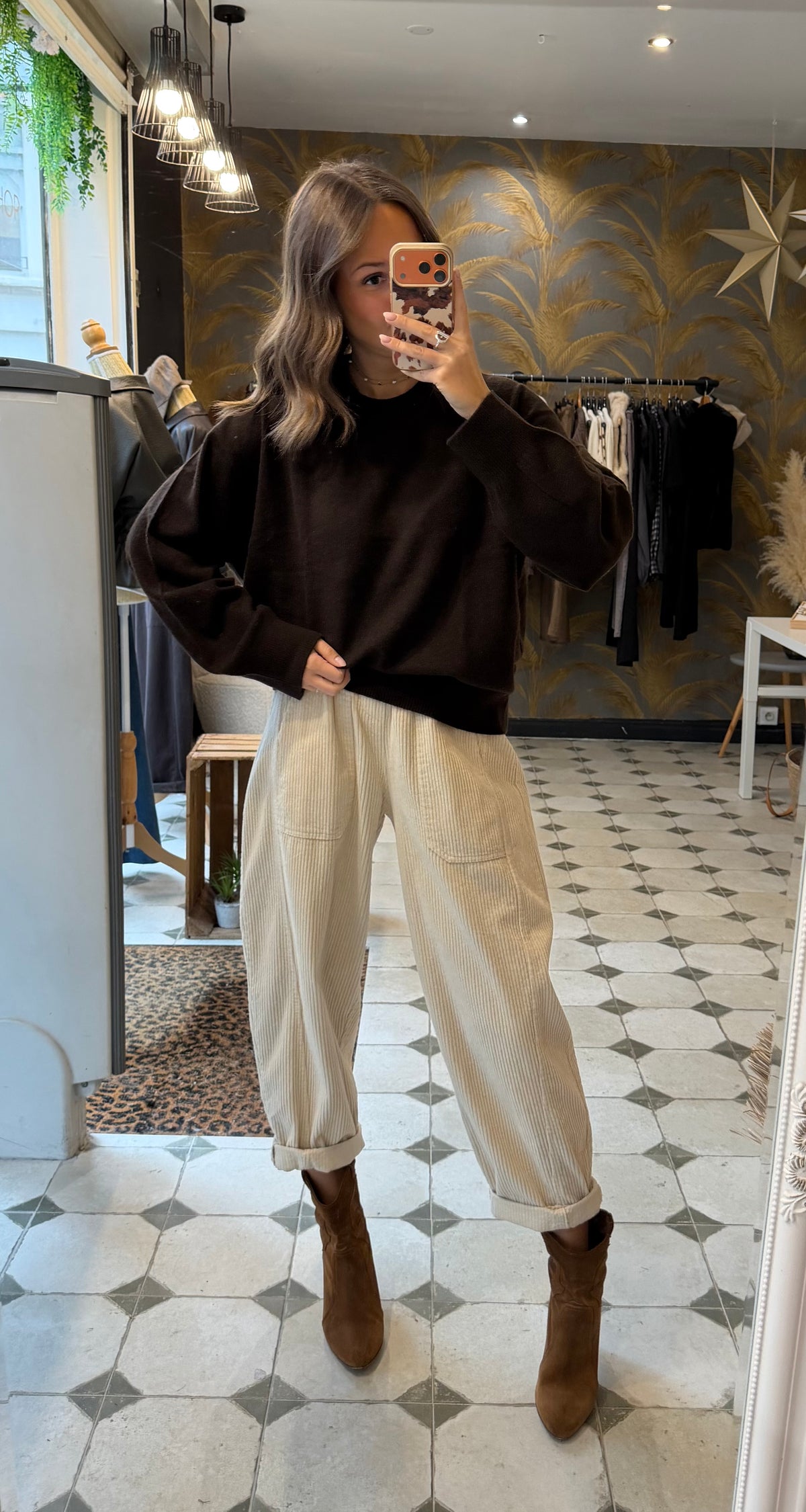 Pull en cachemire chocolat  - Johanna Paris