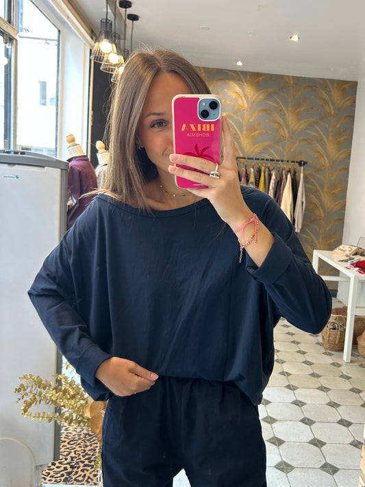 T-Shirt Col Bateau noir - Johanna Paris