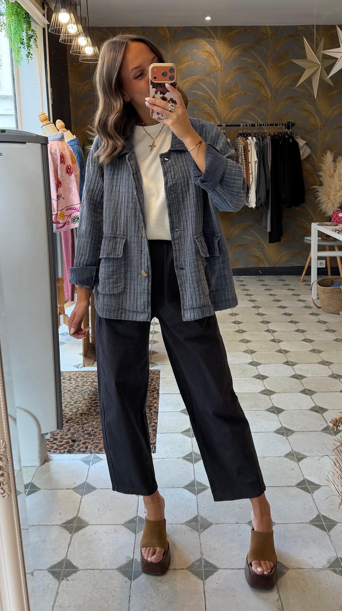 Pantalon Magique en toile gris - Johanna Paris