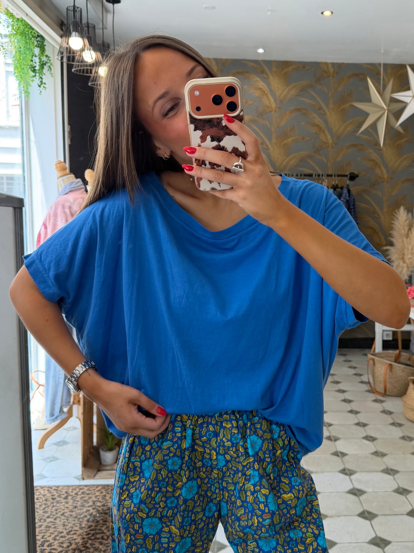 T-Shirt bleu royal - Johanna Paris