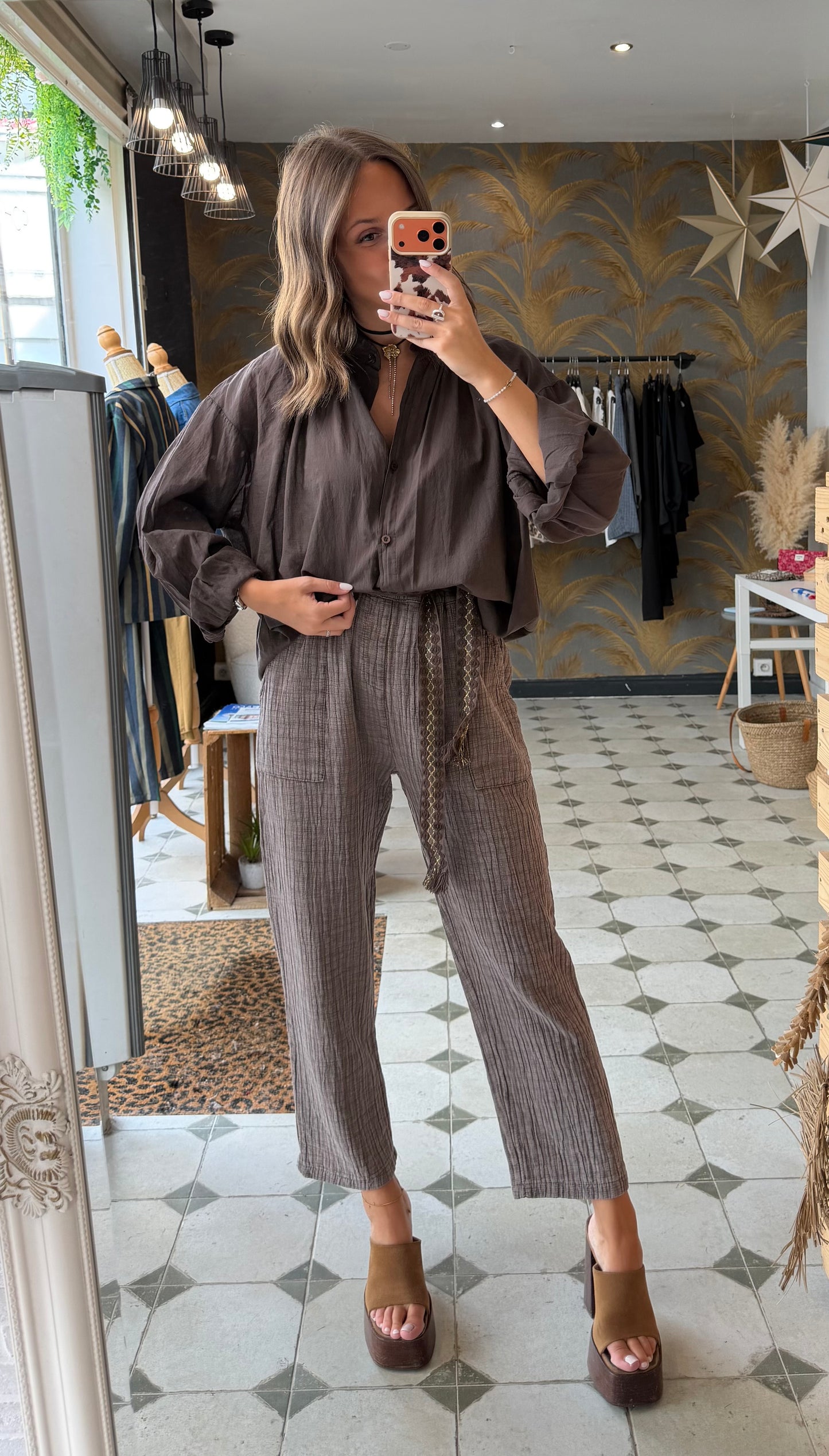 Chemise Clémentine chocolat - Johanna Paris