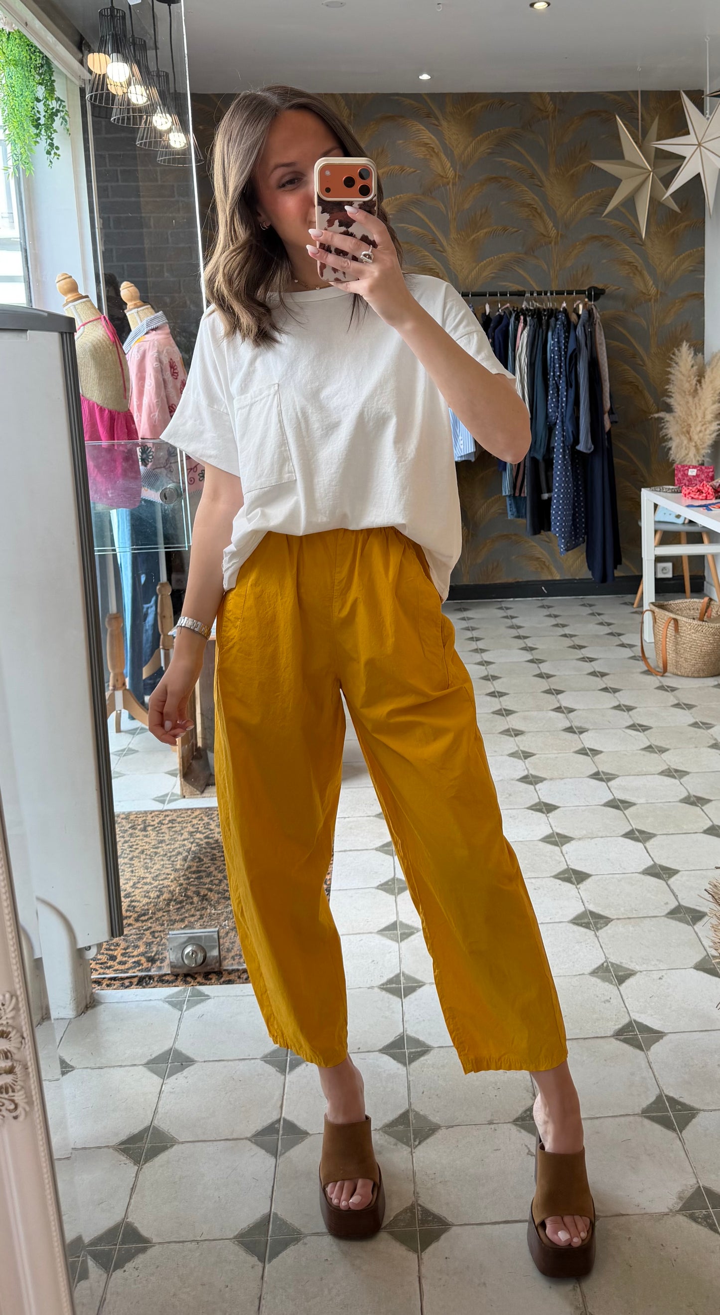 T-Shirt avec poche blanc - Johanna Paris