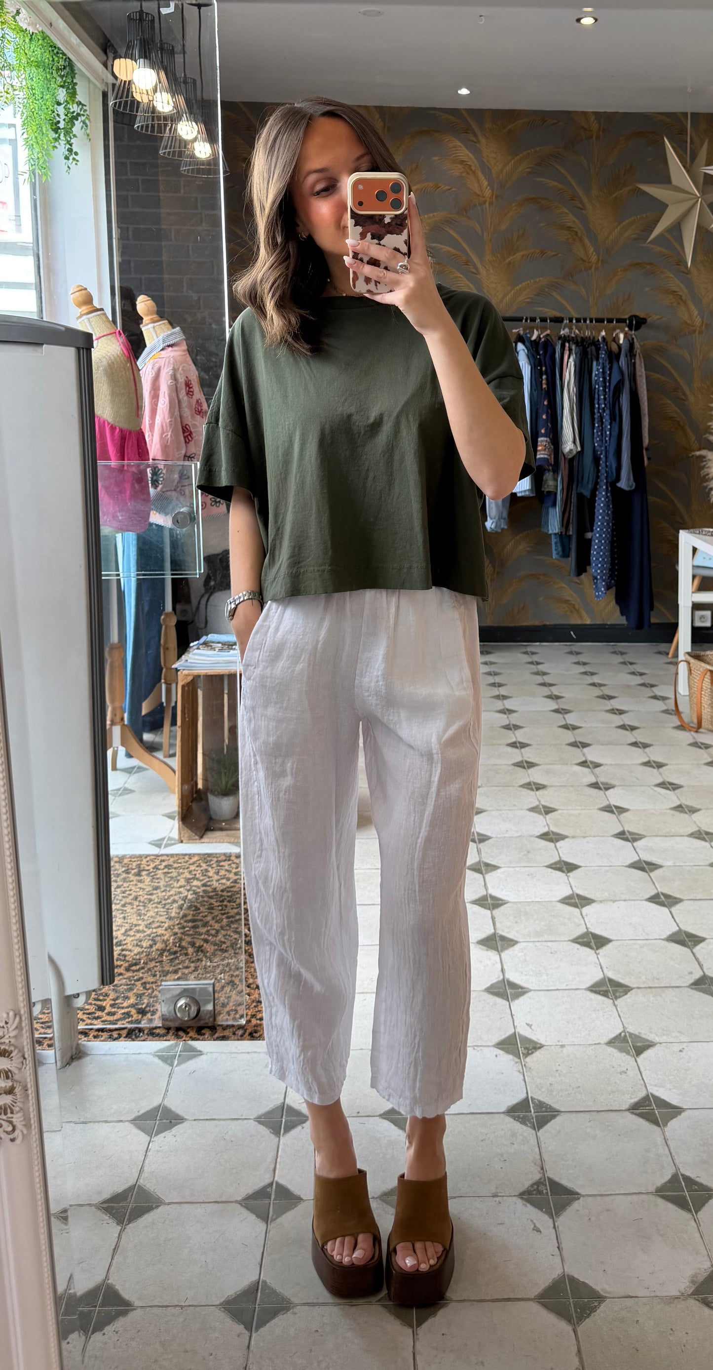 Pantalon Magique en lin blanc  - Johanna Paris