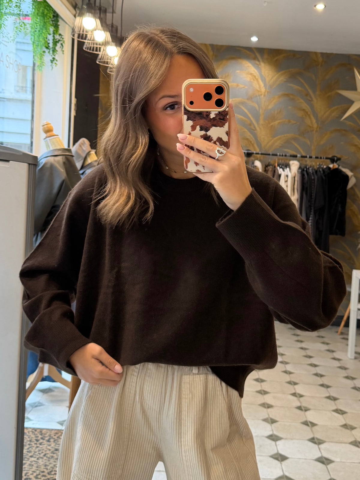 Pull en cachemire chocolat  - Johanna Paris
