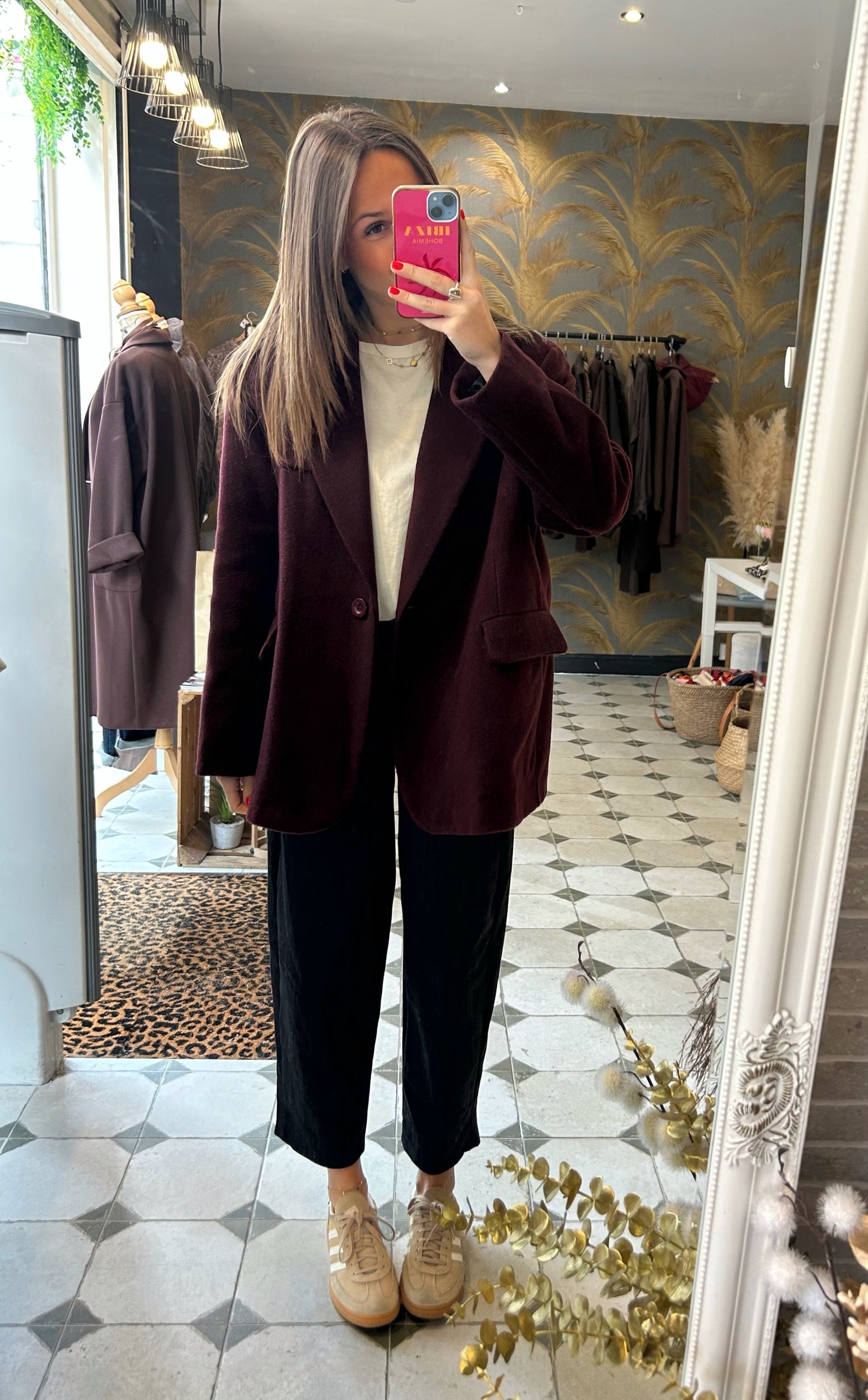 Blazer en laine bordeaux - Johanna Paris