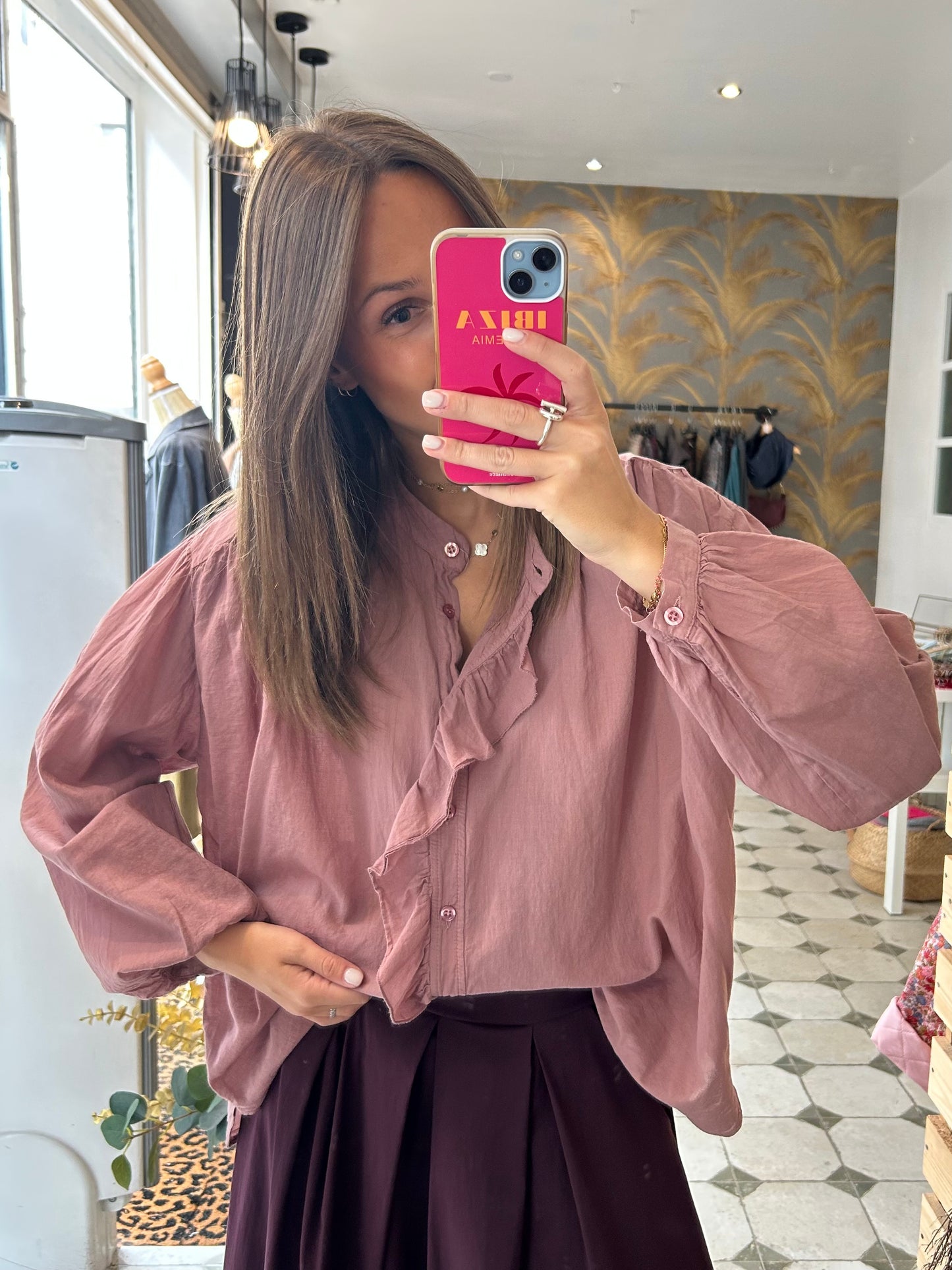 Chemise Soline vieux rose - Johanna Paris