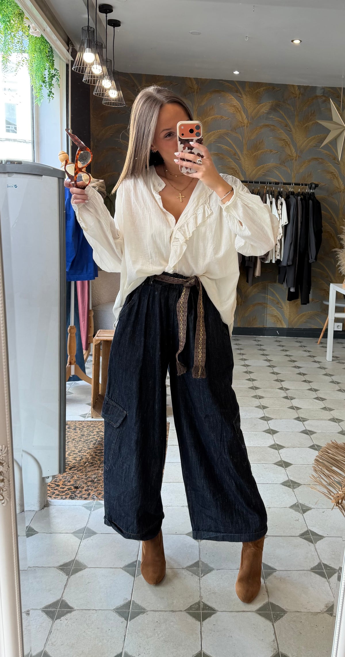 Pantalon Magique 2 cargo en jean  - Johanna Paris