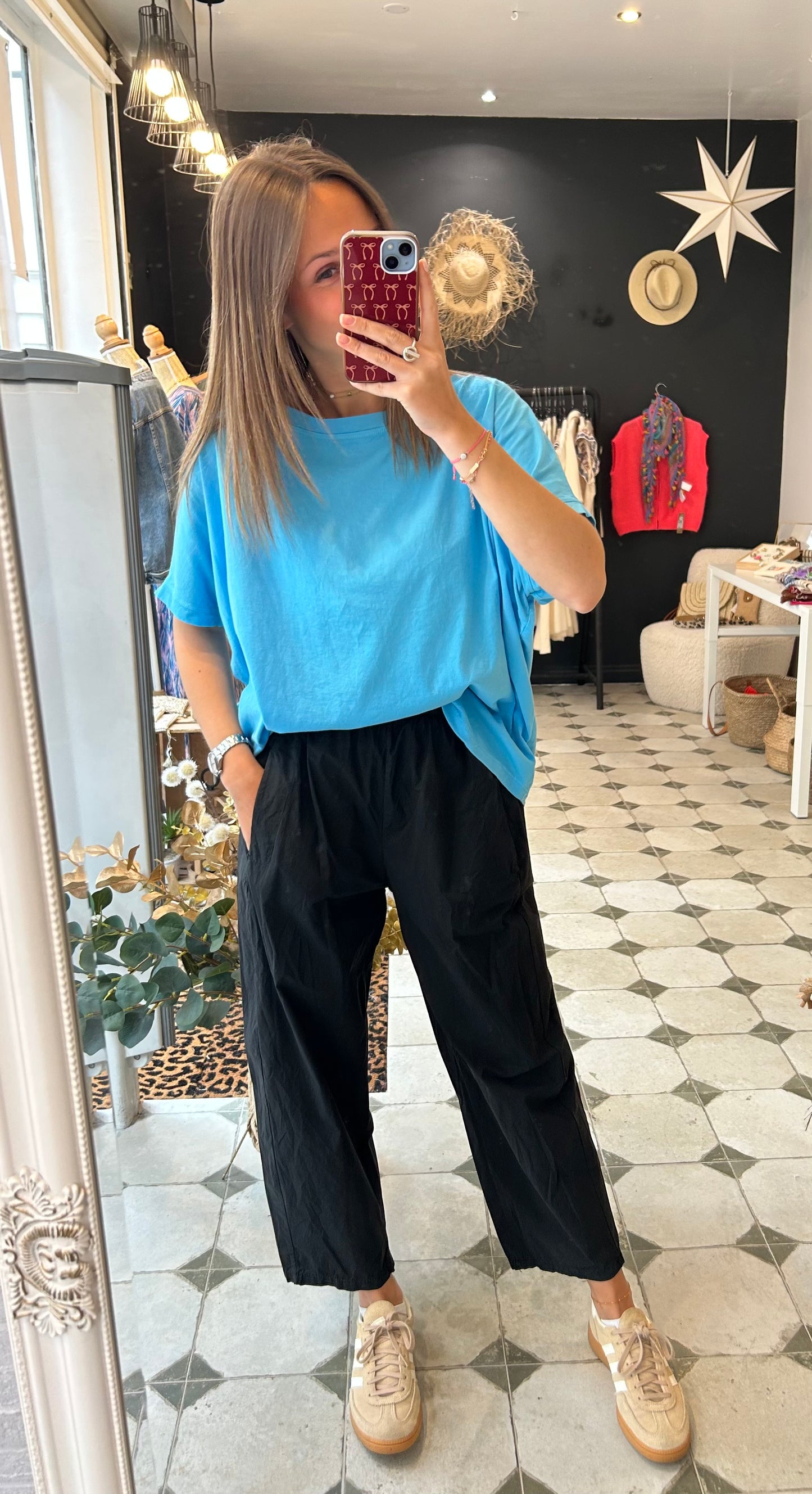 Pantalon Magique en toile fine noir - Johanna Paris