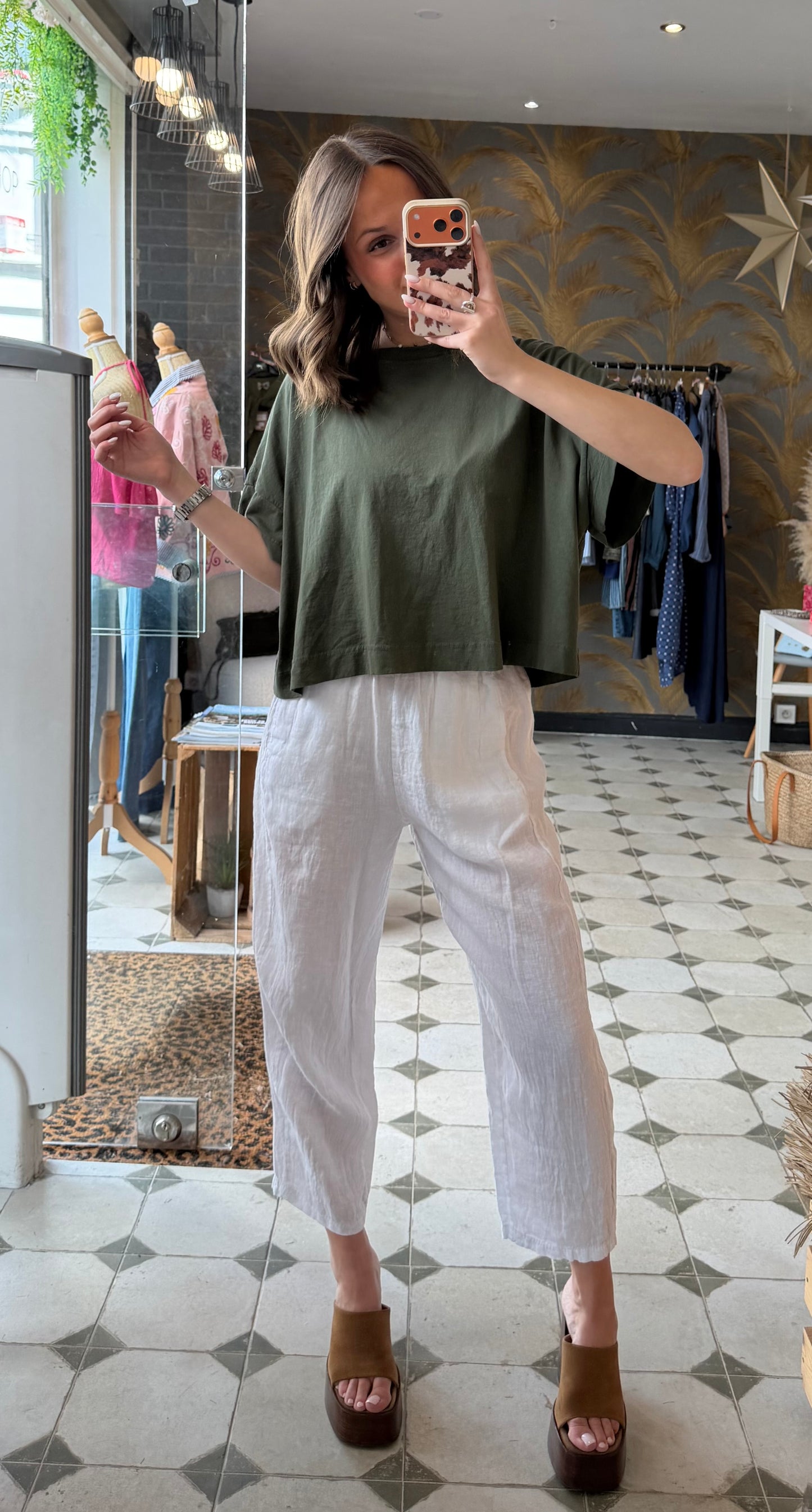 Pantalon Magique en lin blanc  - Johanna Paris